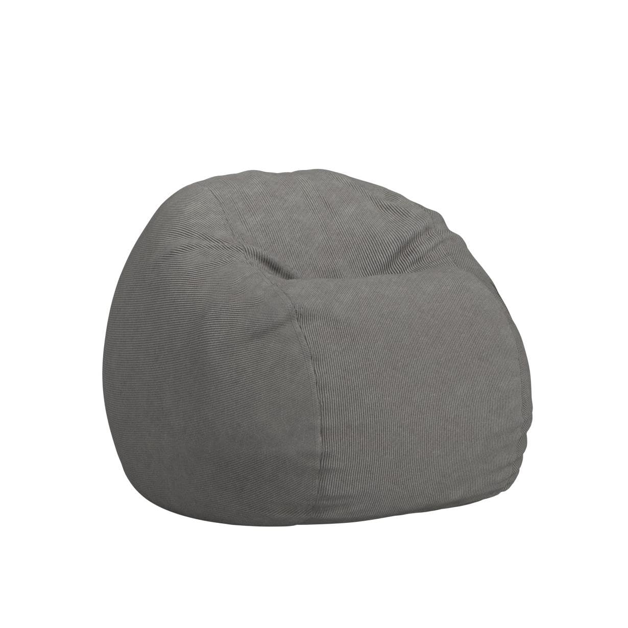 CordaRoy's Corduroy Bean Bag Chair - Convertible from Bean Bag to Lounger (Full Size, Grey) | As Seen on Shark Tank | Perfect for Living Rooms, Dorm Rooms & Game Rooms