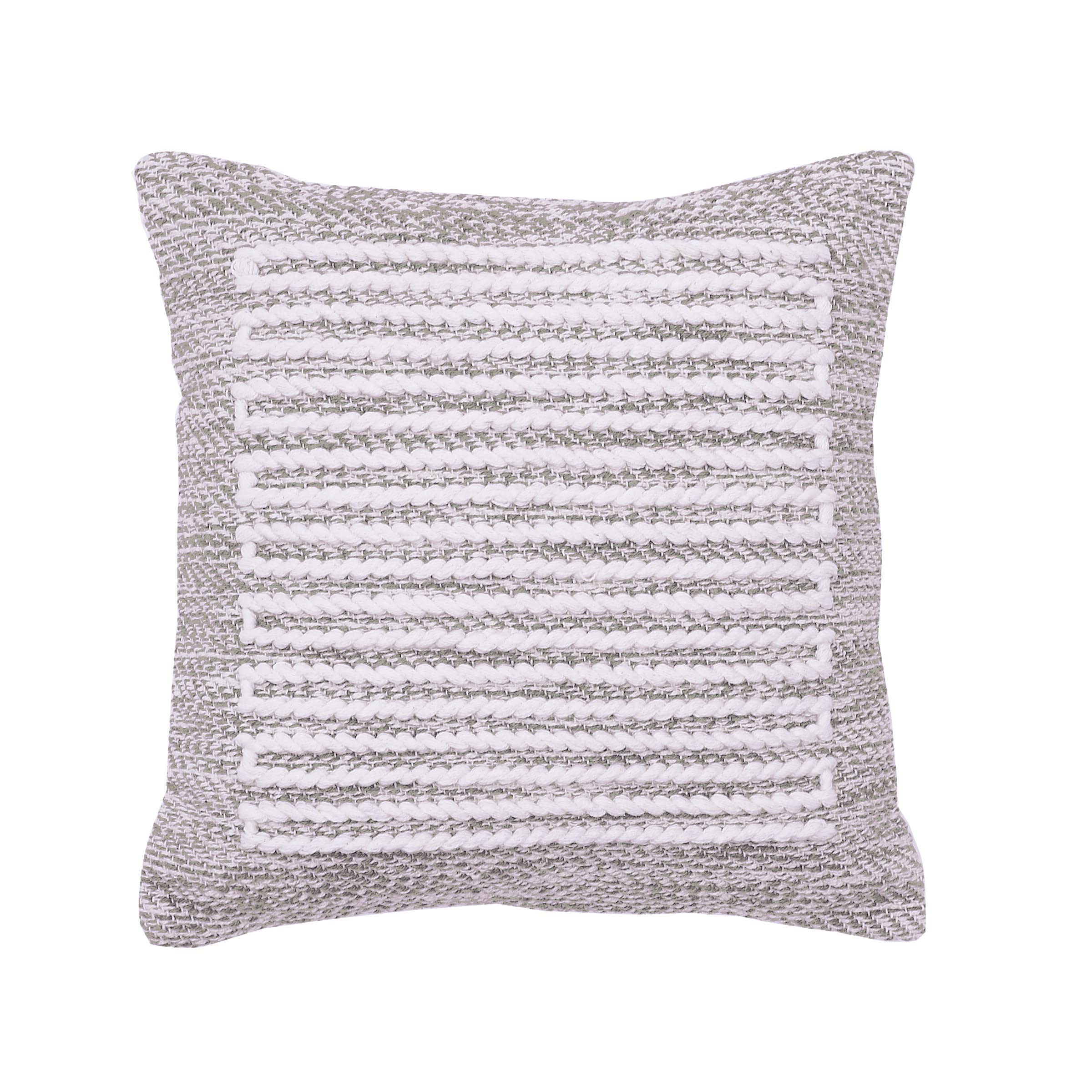 Stella Cement Geometric Throw Pillow 18x18 Inches - Modern Grey Accent Pillow for Sofa, Couch & Bed Decor - Perfect for Living Room, Bedroom & Home Styling