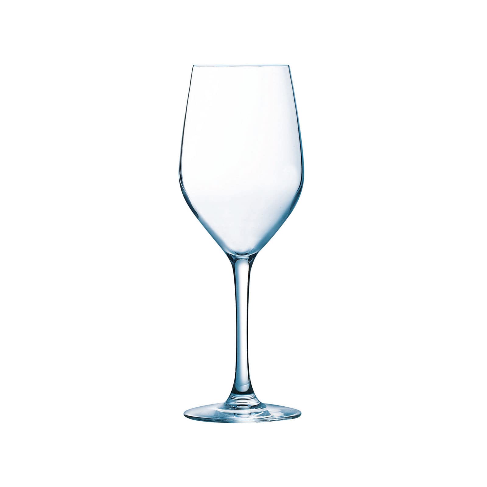 Premium Arcoroc Mineral Wine Glasses Set of 6 - 12.3oz (350ml) Crystal Clear Tempered Glass for Red & White Wine - Elegant Stemware for Dinner Parties, Weddings & Home Entertaining