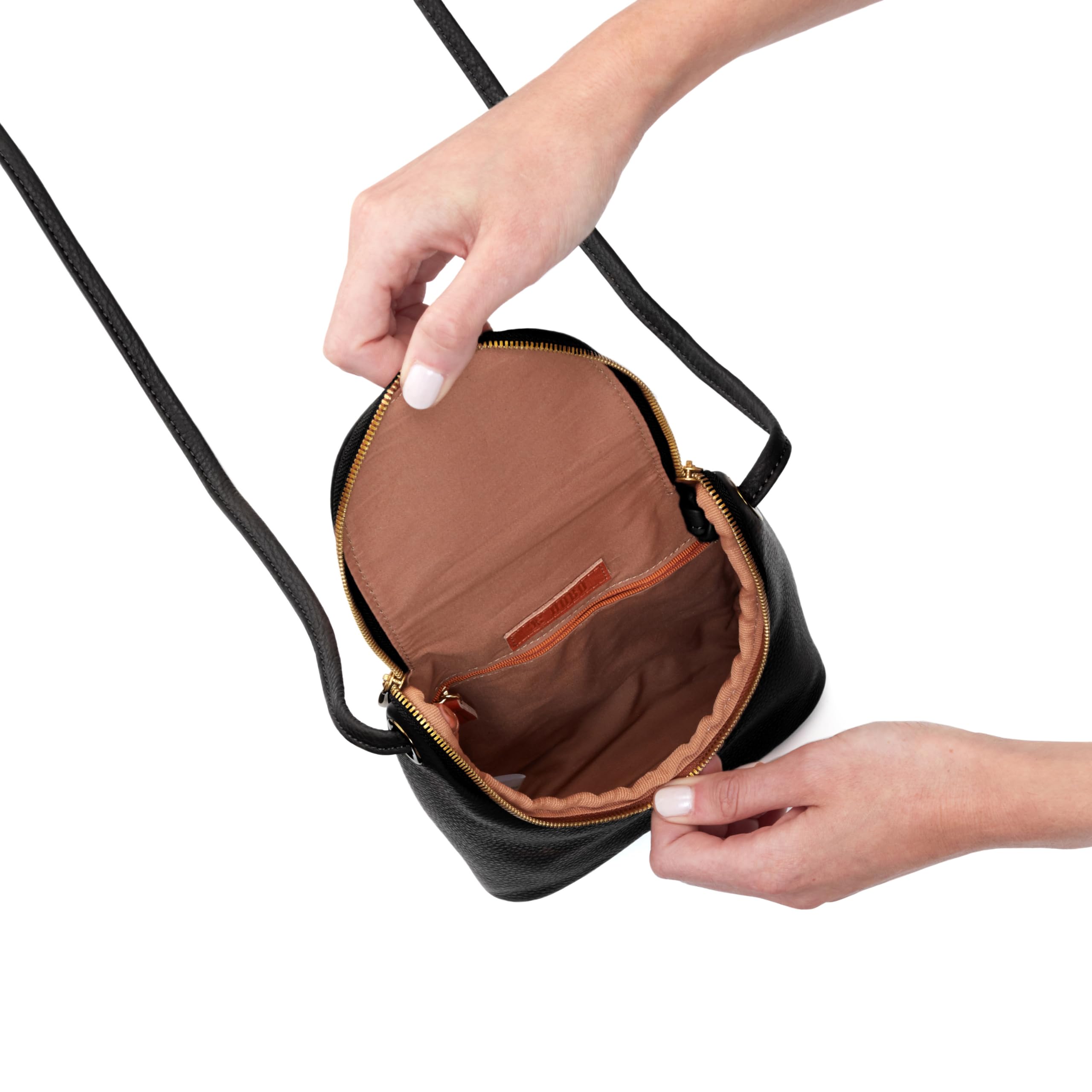 HOBO Fern Leather Crossbody Bag for Women - Adjustable Strap Shoulder Purse - Perfect for Work, Travel & Everyday Use