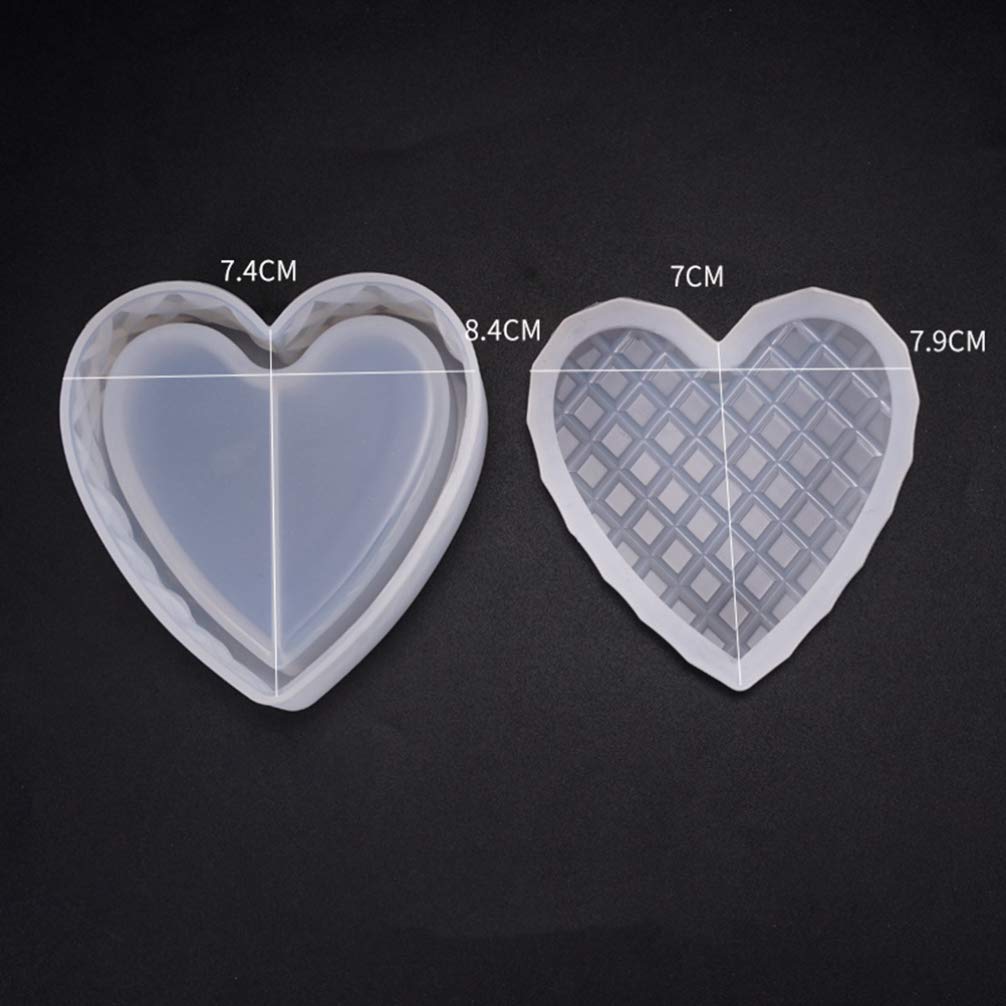 Heart Shaped Silicone Gel Molds for DIY Soap Making, Jewelry Storage, Epoxy Resin Crafts - 1 Piece - Perfect for Bathroom Organizers, Handmade Gifts & Craft Projects