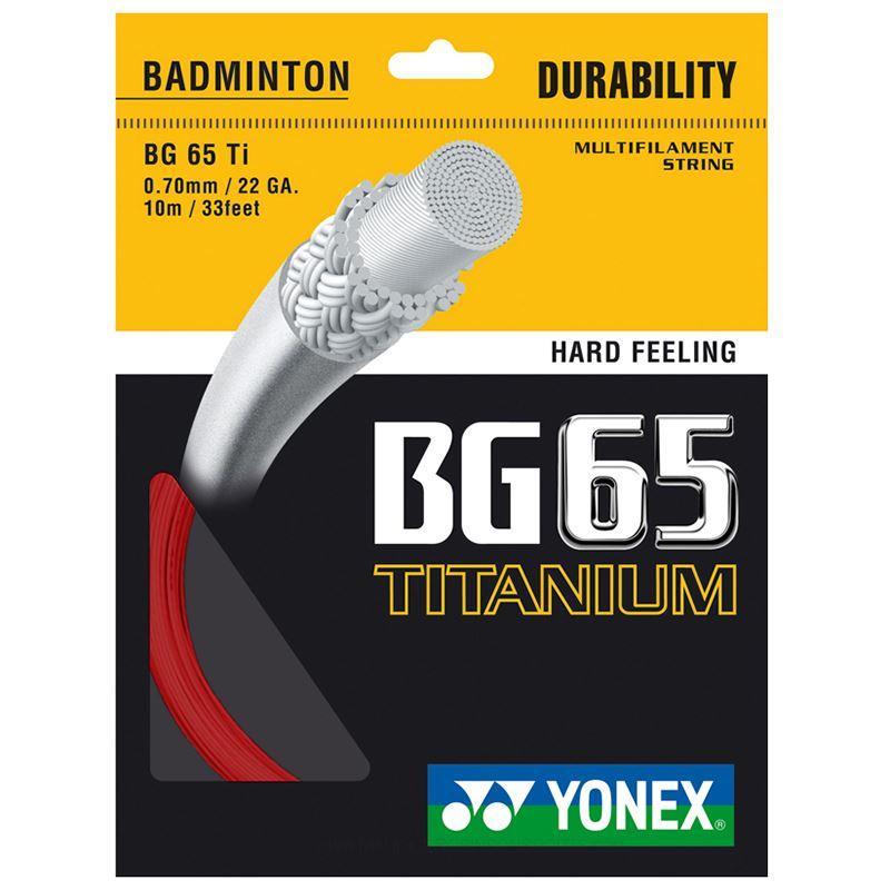 Yonex BG 65 Ti Badminton String Set (10m) - High Performance Badminton Racket String for Professional & Recreational Players - Perfect for Tournaments & Training Sessions