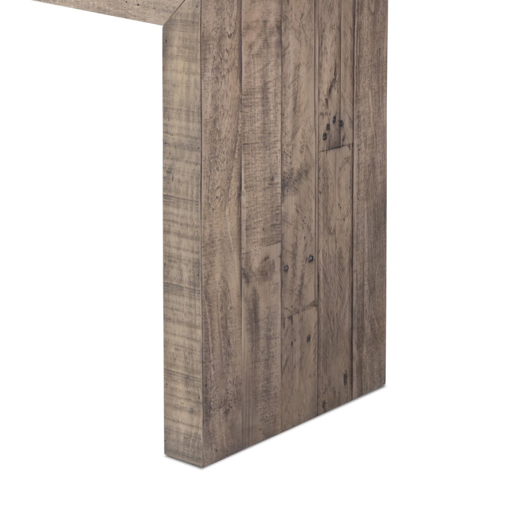 Matthes Large Weathered Wheat Console Table - Farmhouse Entryway, Living Room, or Hallway Furniture for Home Decor