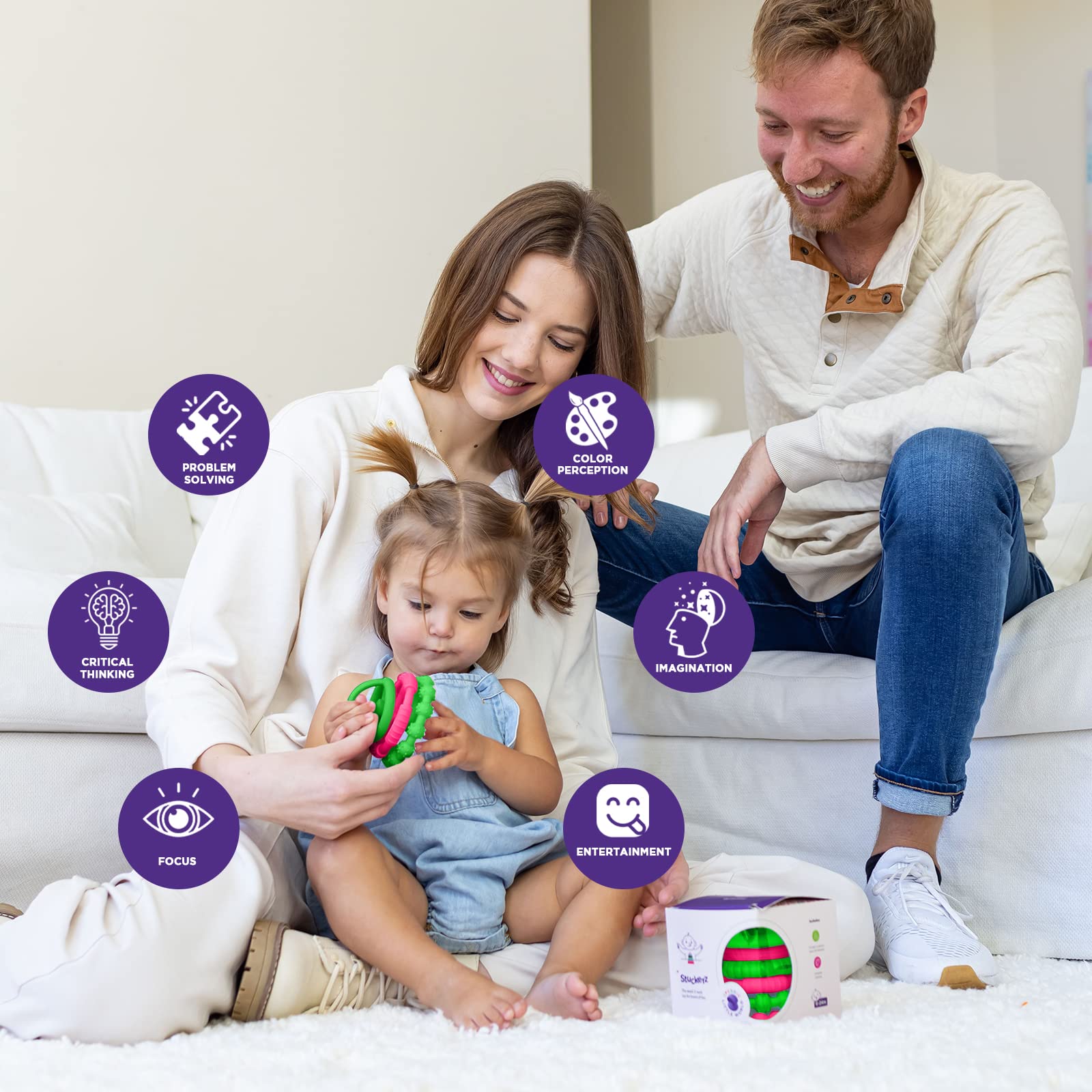 Soft Silicone Baby Stacking Rings - Teething Toy for Boys & Girls | Interactive Developmental Toy for Playtime & Learning