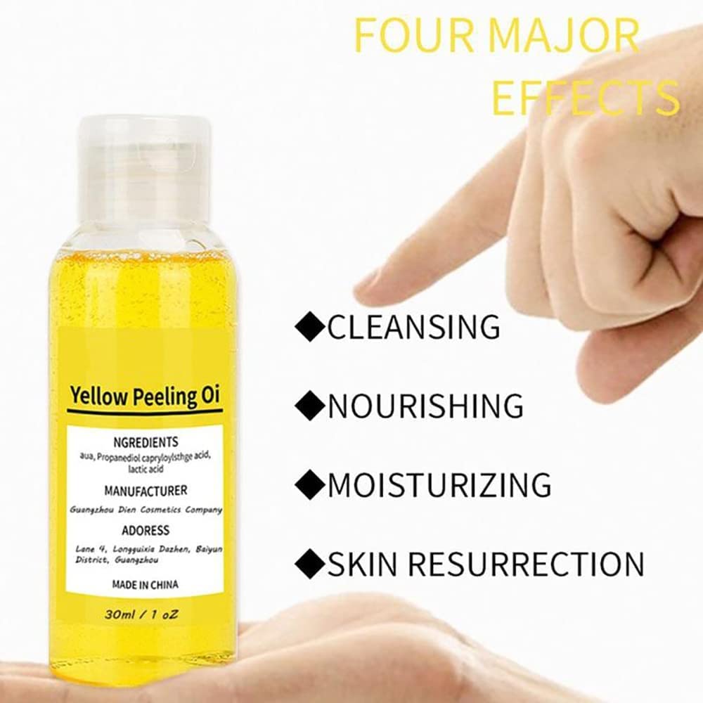 Aumude Super Strength Yellow Peeling Oil - Skin Lightening & Exfoliating Treatment for Dark Spots on Body, Face, Hands & Feet (30ml) | Brighten Skin Tone, Remove Dead Cells & Even Complexion | Perfect for Post-Sun Care, Pre-Wedding Glow & Daily Skincare Routine