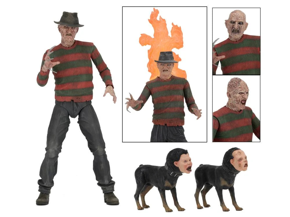 Ultimate Freddy Krueger Action Figure - A Nightmare on Elm Street Part 2 Collectible | Horror Movie Merchandise for Display & Halloween Decor