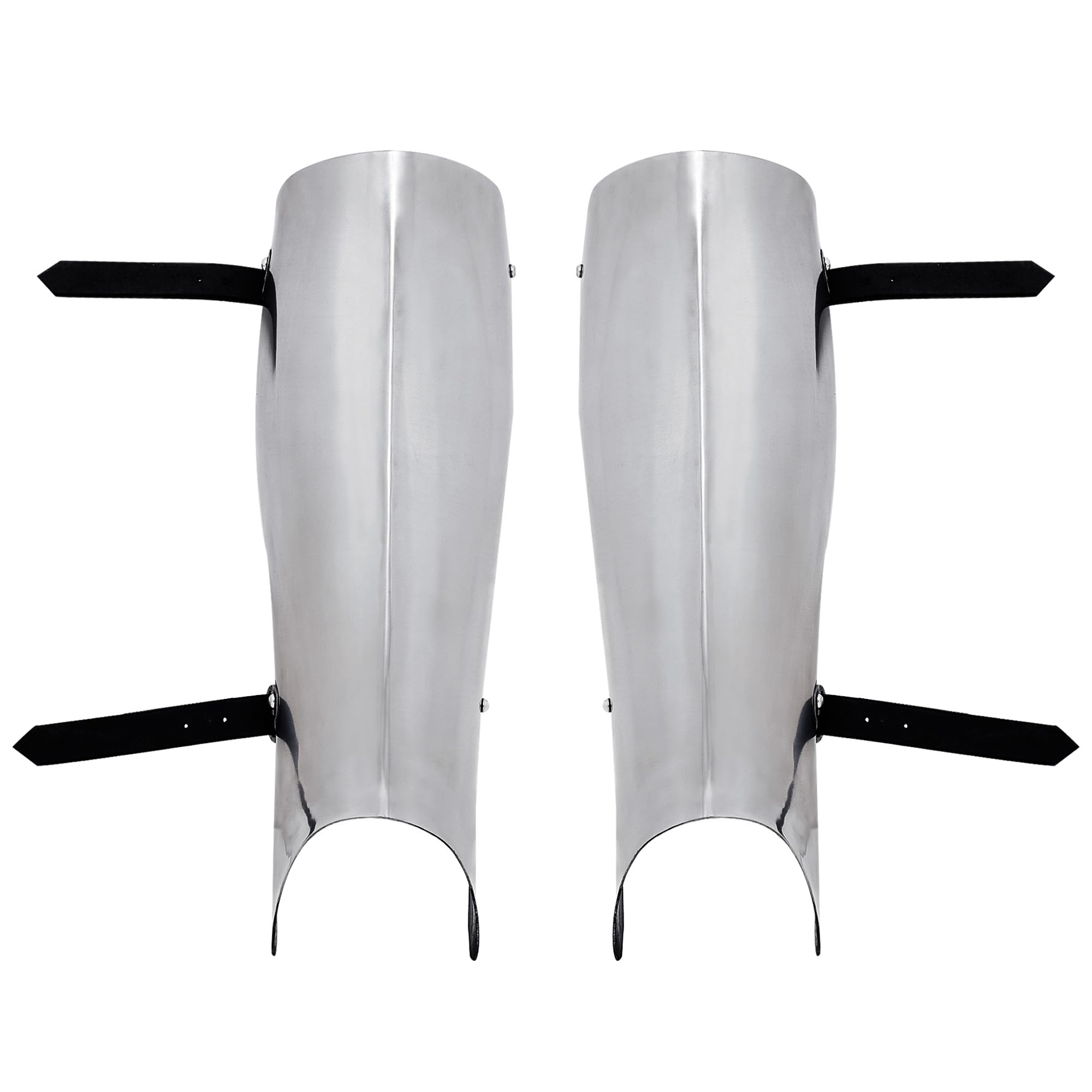 Lord of Battles Steel Greaves - 16 Gauge Medieval Leg Armor Set | Functional Leg Guards for LARP, Cosplay, Halloween, Renaissance Fairs & Medieval Reenactments | Perfect for Battle Reenactments, Costume Parties & Historical Events