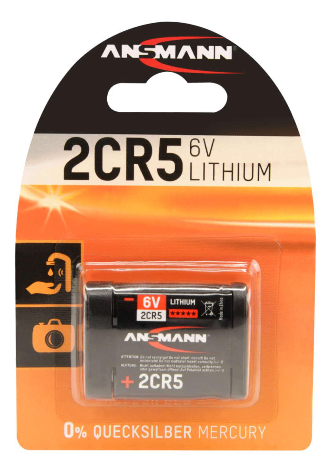 Ansmann 2CR5 6V Lithium Battery for Digital Cameras - High Performance Replacement Battery for Canon EOS, Nikon & More