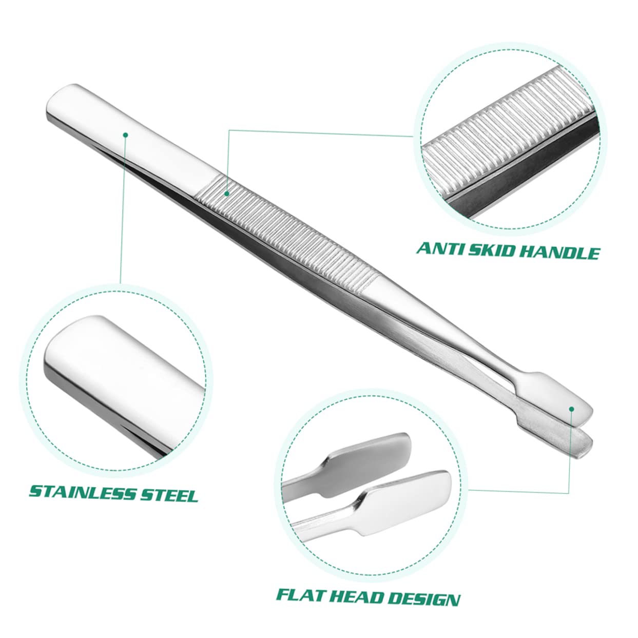 Premium Stainless Steel Eyelash Extension Tweezers - Professional Fake Lash Applicator Tool for Flawless Extensions | Perfect for Salon, Home Use & DIY Beauty Kits
