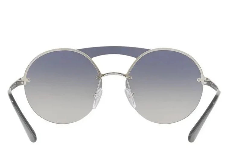 Original Prada PR65TS 1BC5R0 Sunglasses - Silver & Blue Gradient Aviator Style Luxury Sunglasses for Women & Men | UV Protection, Fashion Accessory for Travel, Beach & Outdoor Activities