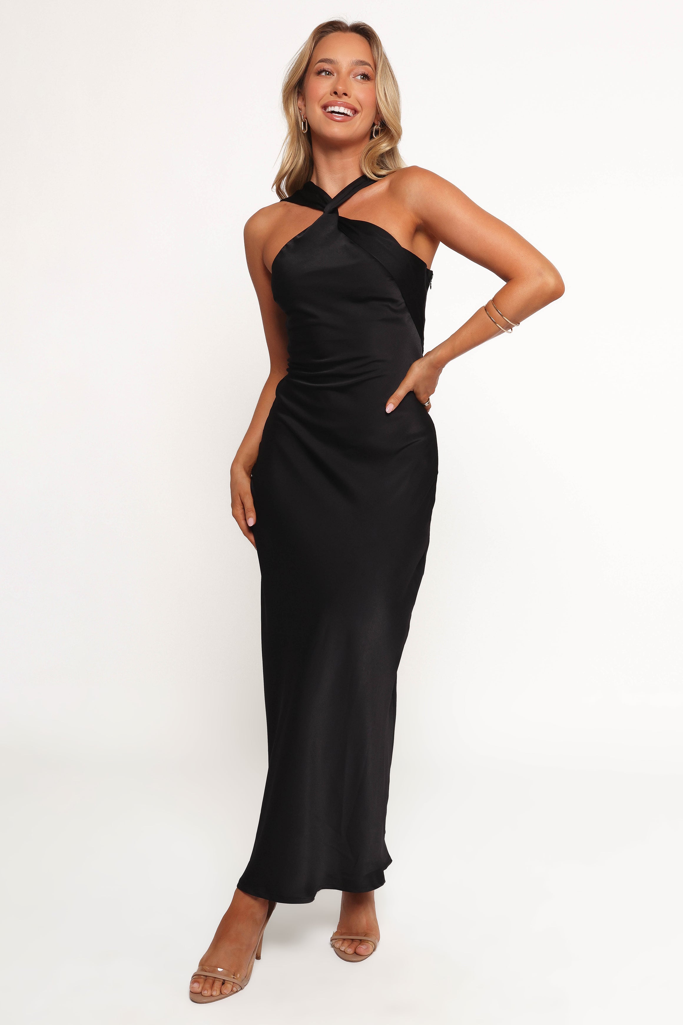 Donata Maxi Dress for Women - Elegant Black Long Flowy Dress for Summer, Beach, Party & Casual Wear