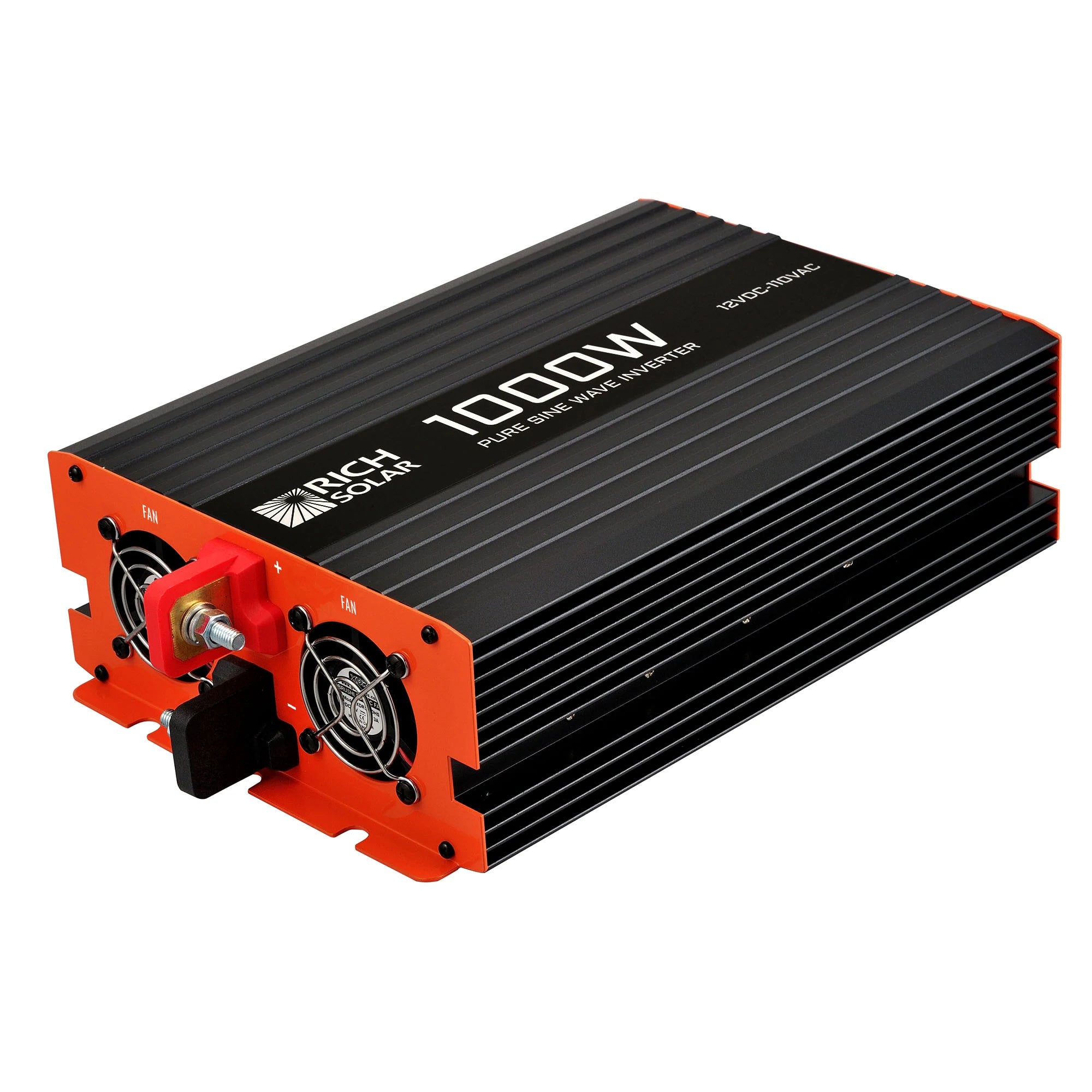 Rich Solar 1000W Pure Sine Wave Power Inverter for RV, Solar System & Off-Grid Use | Heavy Duty 12V/24V to 110V AC Converter | Camping, Marine & Emergency Backup