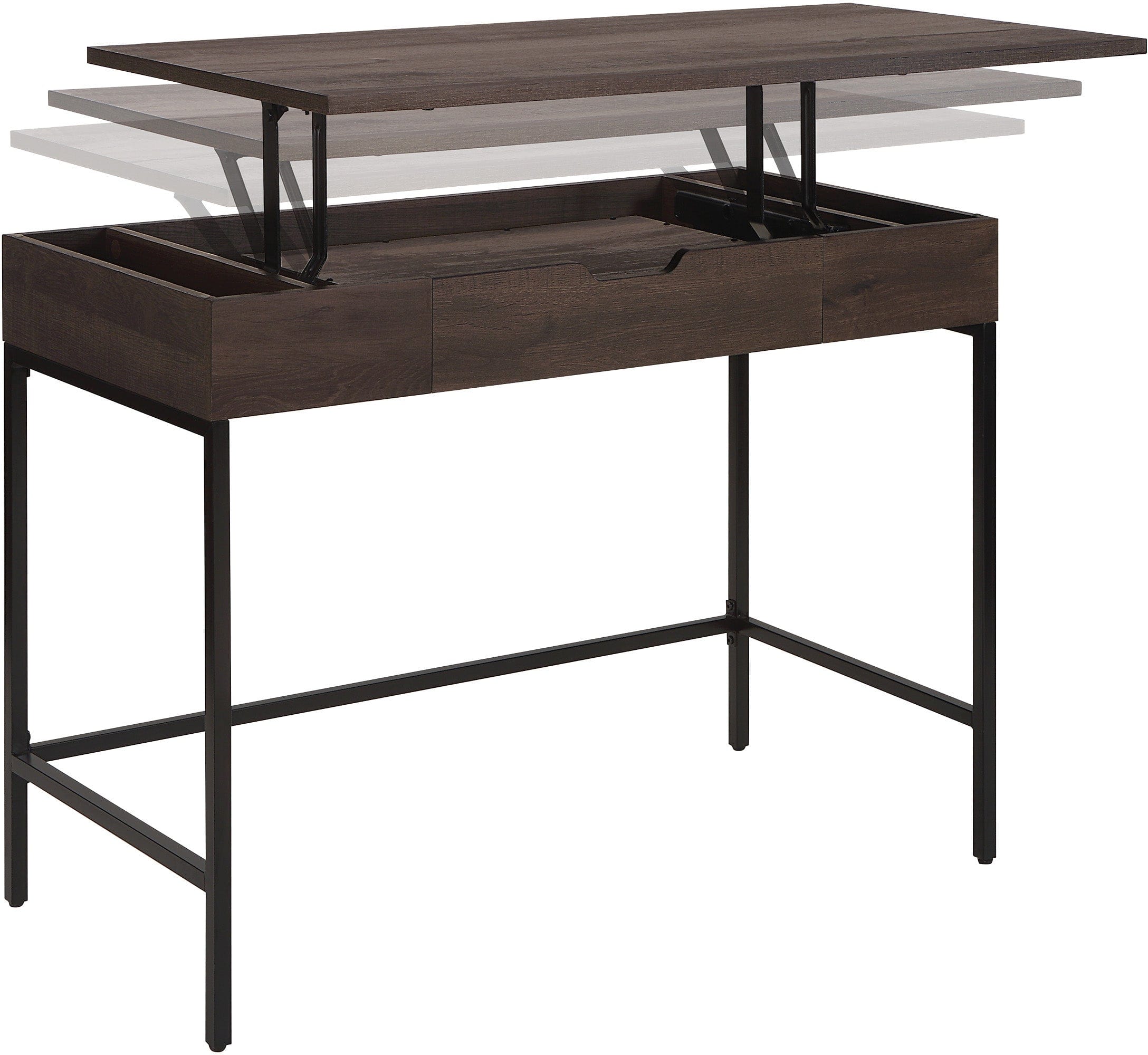 Office Star Contempo Sit to Stand Desk [CNT51] - Adjustable Height Home & Office Workstation for Ergonomic Standing & Sitting - Perfect for Remote Work, Small Spaces & Productivity Boost