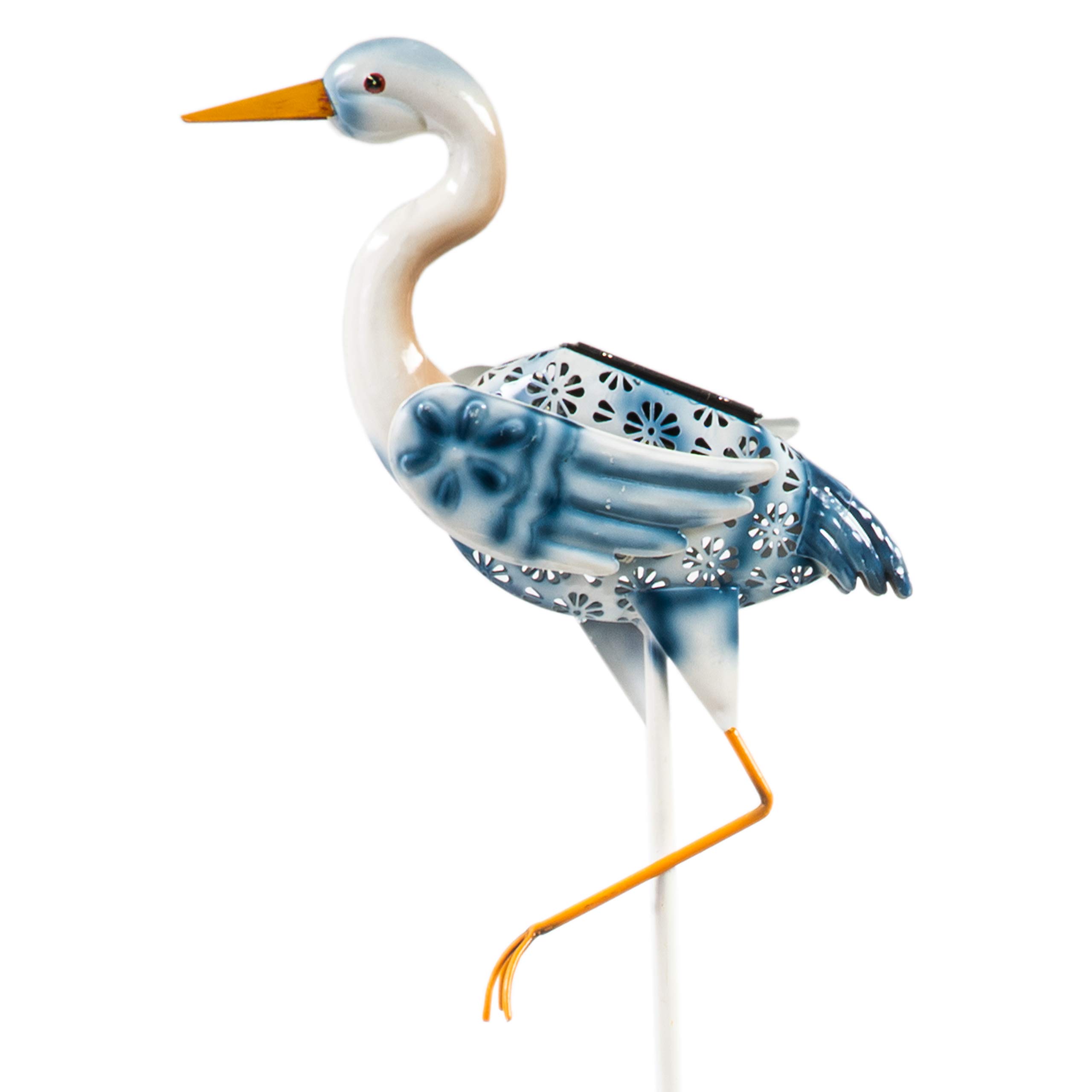 Flamingo & Crane Solar Garden Lights - Waterproof LED Outdoor Decor for Yard, Lawn, Patio, Porch & Pathway | 8-Hour Illumination with Rechargeable Battery | 2-Pack Solar Stake Lights for Beautiful Nighttime Landscape Lighting