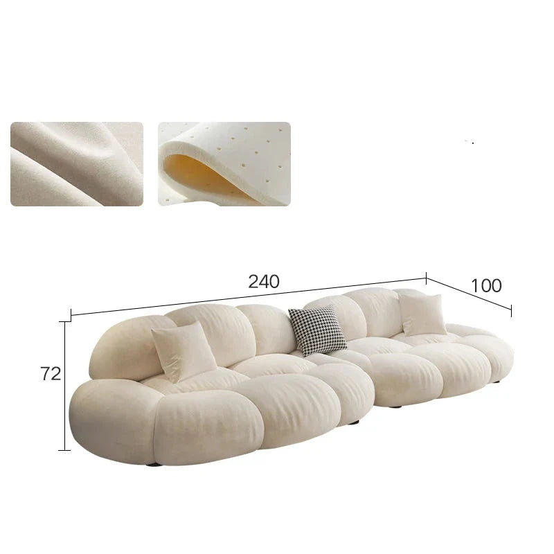 Modular Loveseat for Living Room - Contemporary Velvet Sofa Set with Chaise Lounge | Perfect for Small Spaces, Apartments & Cozy Home Decor