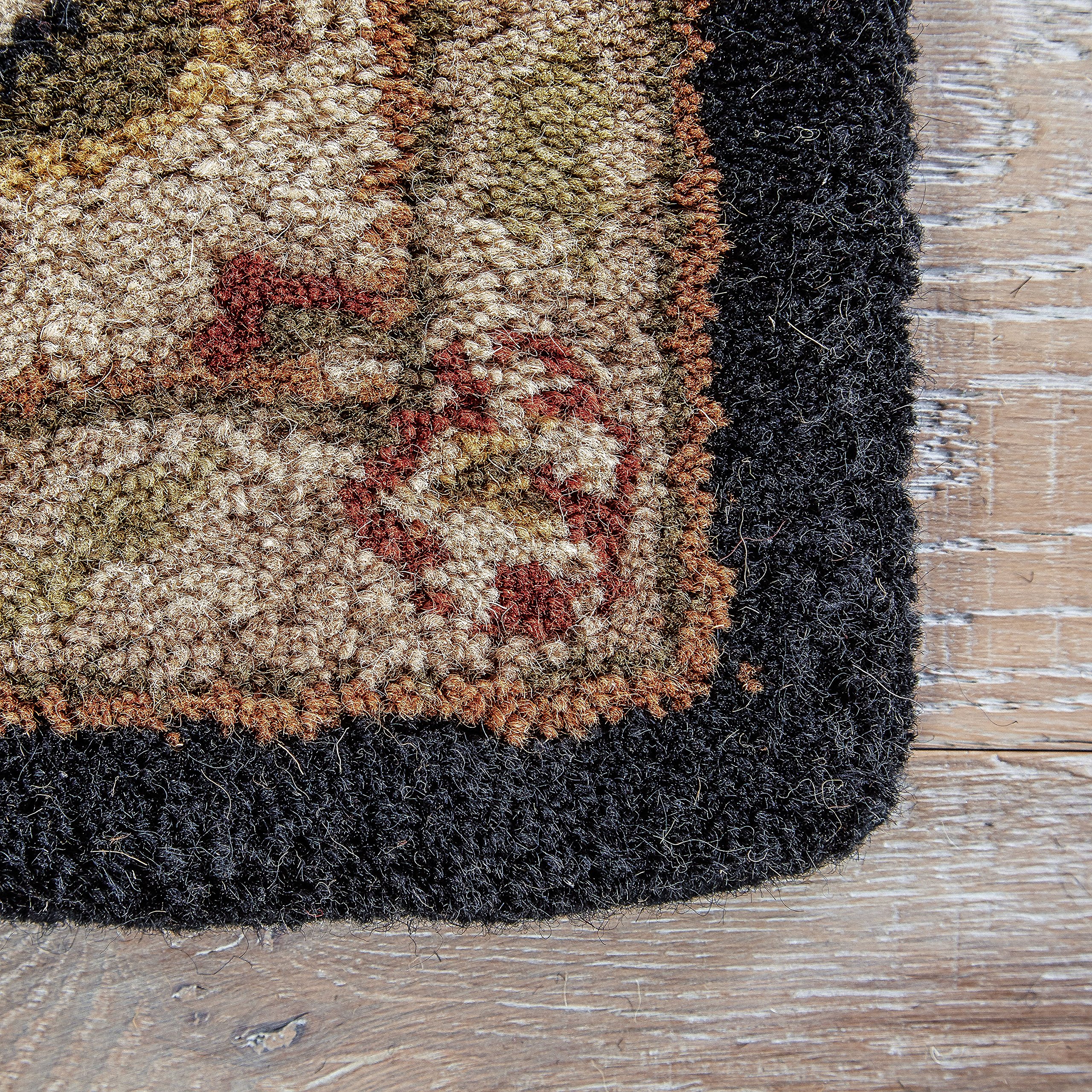 Jaipur Rugs Inc Hand Tufted Wool Rug - Selene Ebony/Sand - 2.6' x 10' - Soft & Durable for Living Room, Bedroom, or Office Decor