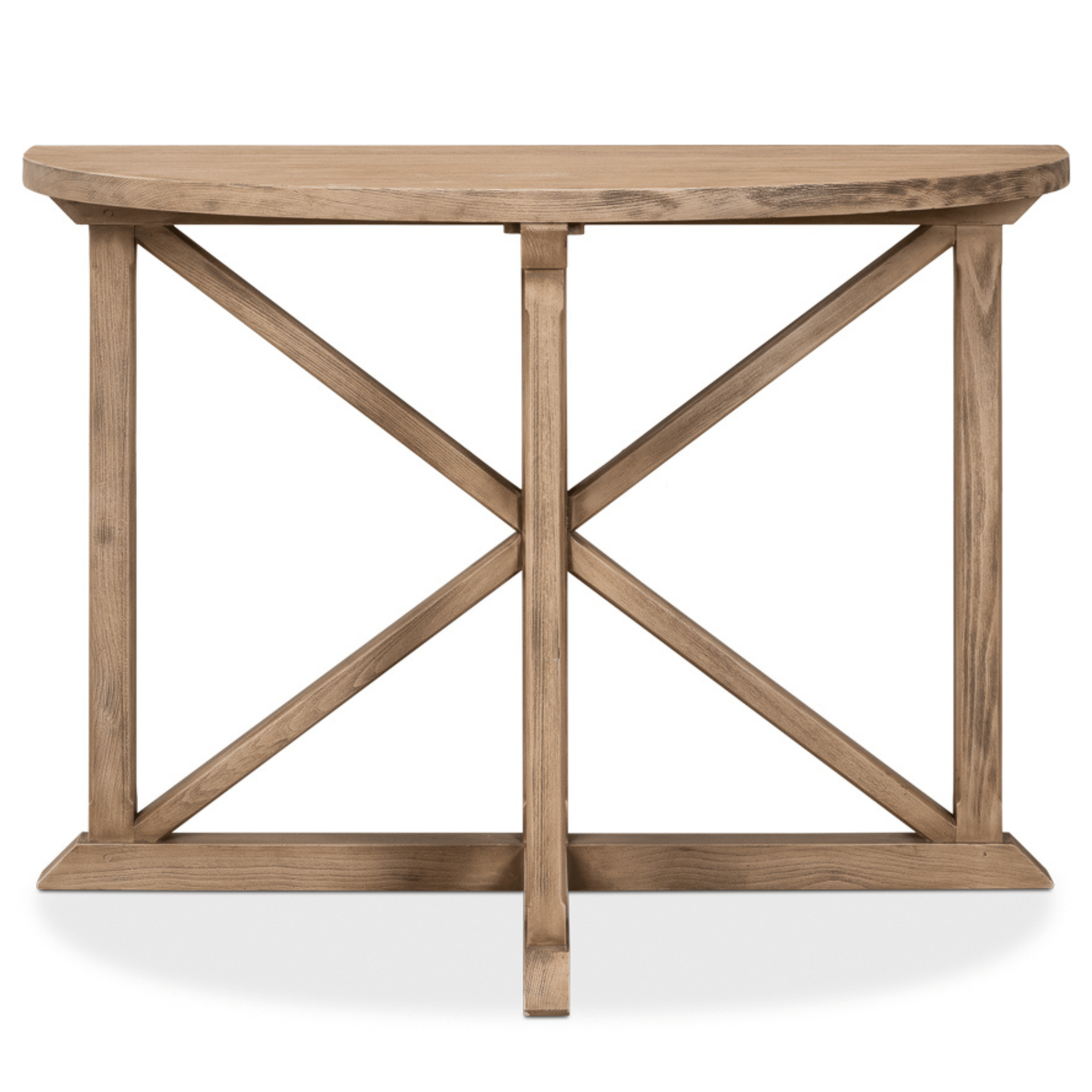 Vineyards Half Moon Console Table - Elegant Entryway Sofa Table with Shelf for Hallway, Living Room & Bedroom Decor