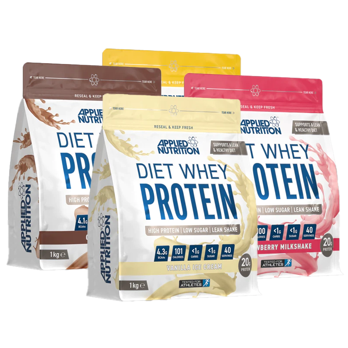Applied Nutrition Diet Whey Protein Powder - 1kg (40 Servings) | Low Carb, High Protein Meal Replacement for Weight Loss & Muscle Building | Perfect for Post-Workout Recovery & Healthy Breakfast