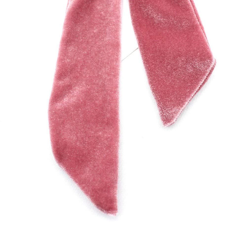 6 PCS Women's Velvet Hair Scrunchies - Soft Elastic Hair Ties with Bow Design, Headbands & Ponytail Holders for Everyday Use, Workouts and Fashion Accessories