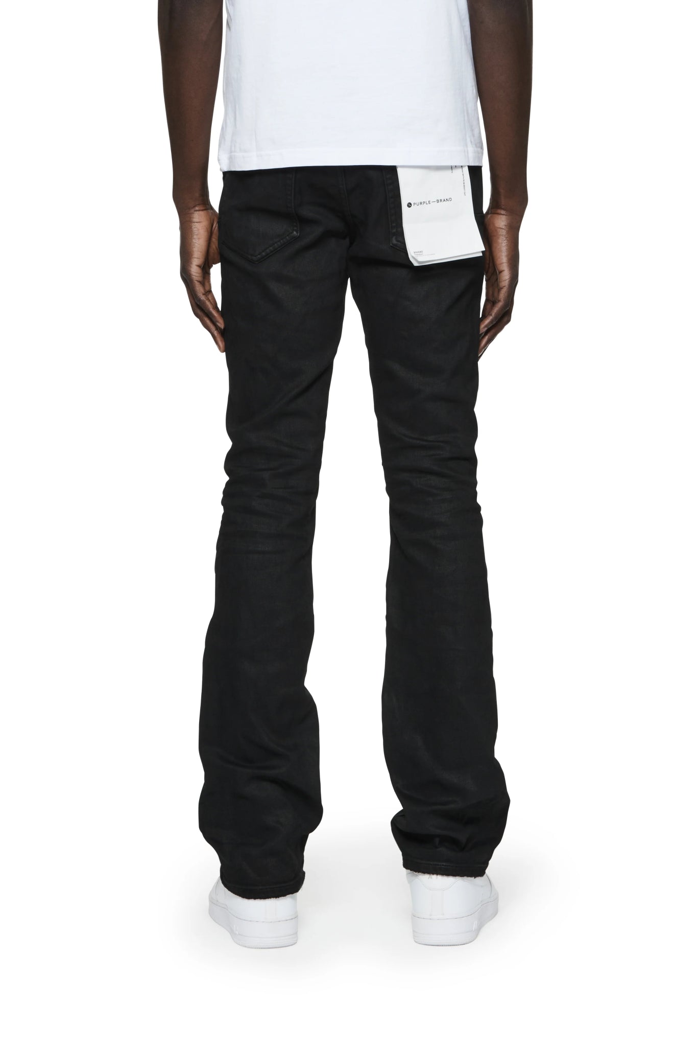 Purple Brand P004 BLRE Black Resin Flare Jeans for Women - High Waisted Stretch Denim Pants for Casual Wear & Night Out
