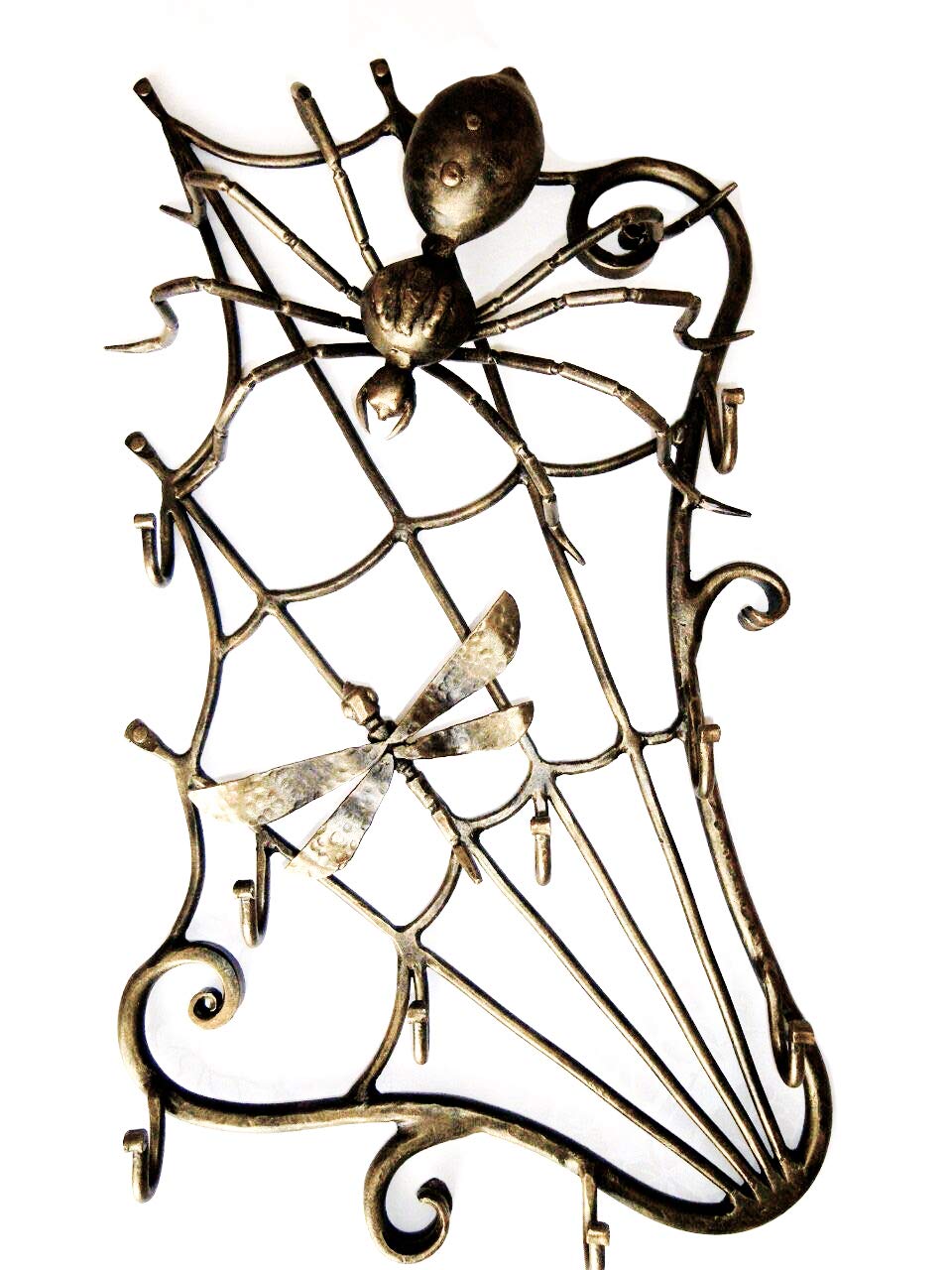 Wall Hooks & Decorative Hangers - Heavy Duty Coat Hooks, Towel Hooks & Kitchen Hooks for Home Organization | Spider Web & Dragonfly Wall Art for Living Room, Bedroom & Bathroom Decor