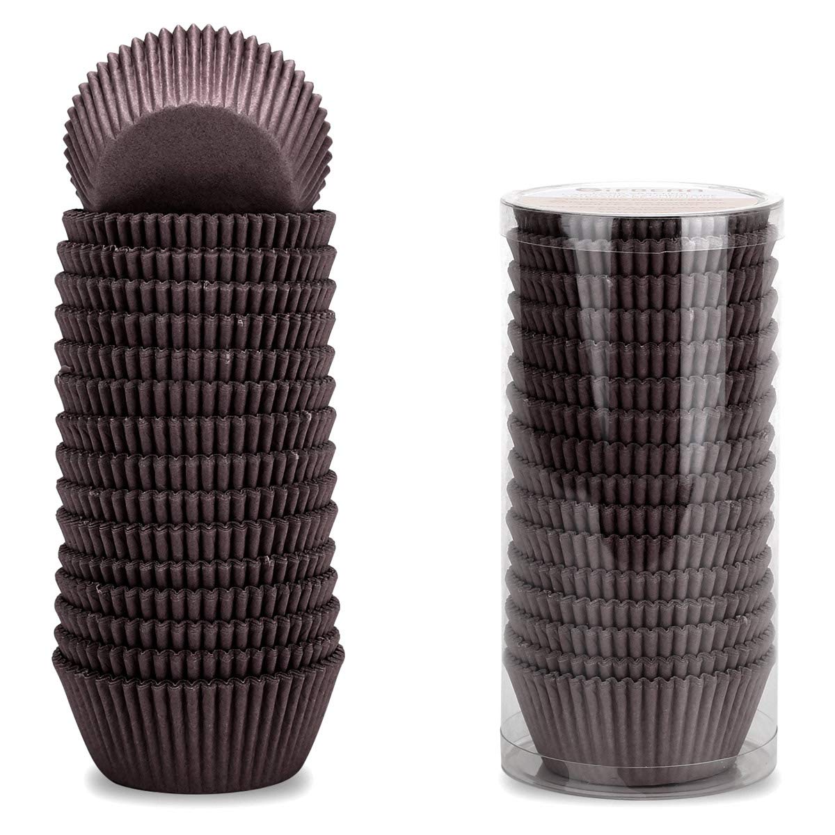 Gifbera 400-Count Brown Standard Cupcake Liners - Swedish Paper Baking Cups for Coffee, Halloween & Christmas Parties - Perfect for Muffins, Desserts & Party Decorations
