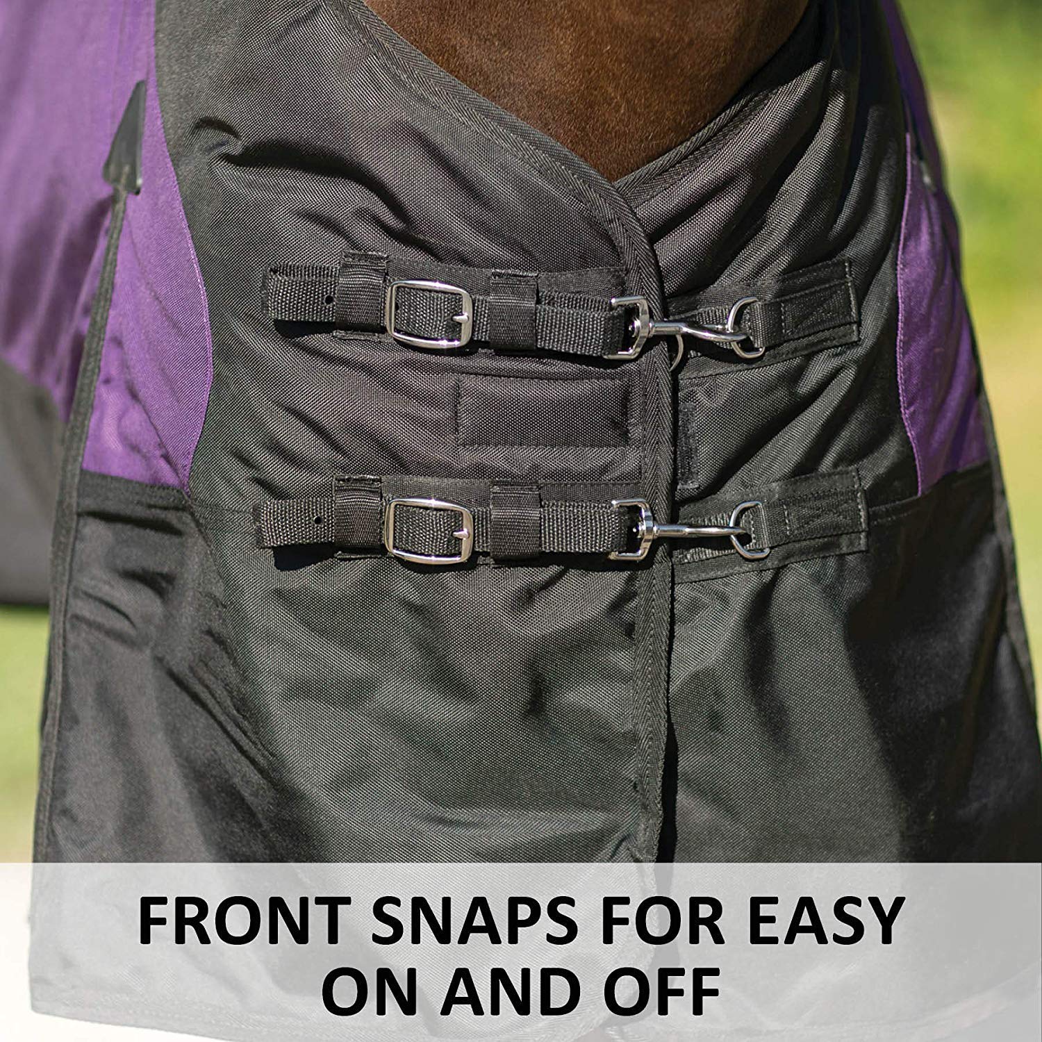 Contour Collar Classic II Horse Turnout Blanket - Waterproof Winter Horse Blanket with Bellyband Closure | Weather Protection for Cold Seasons | Ideal for Stable, Pasture & Riding