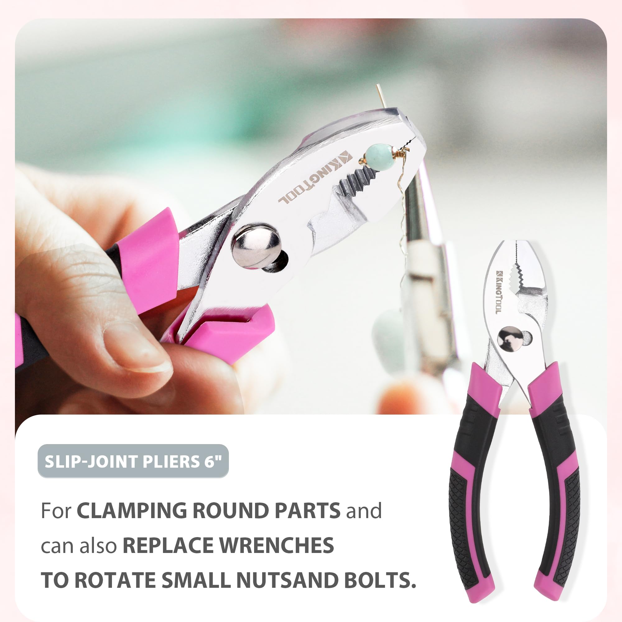 **KingTool 149-Piece Pink Tool Kit - Essential Home Repair Tool Set with Plastic Toolbox, Perfect for Women, DIY, Office & College Repairs - Ideal for Household Fixes, Small Projects & Emergency Repairs**