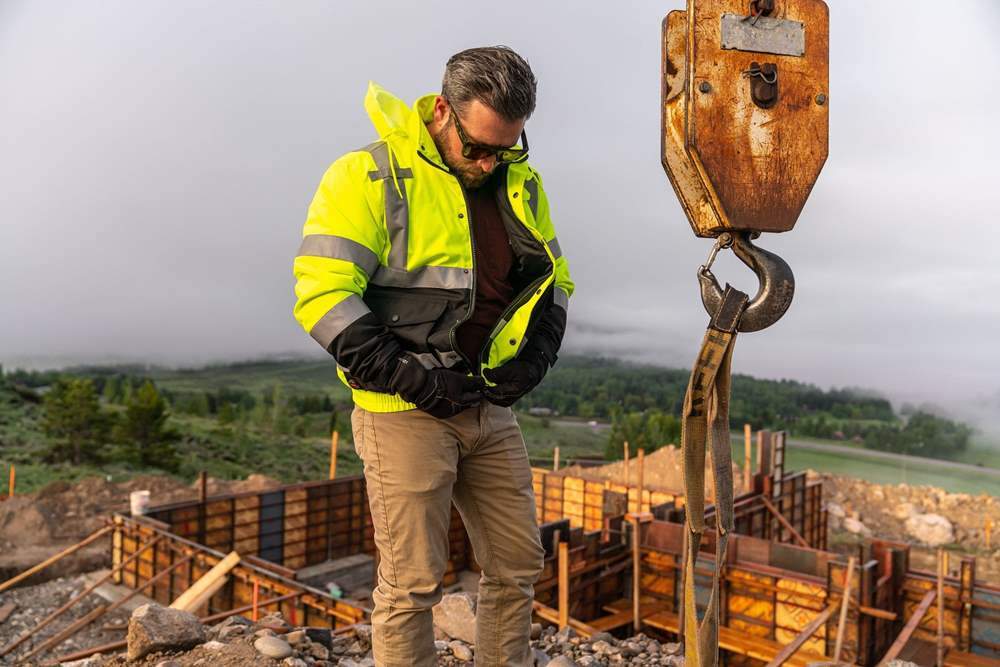 High Visibility Safety Jacket for Men - Reflective Work Vest with Pockets for Construction, Cycling & Outdoor Activities