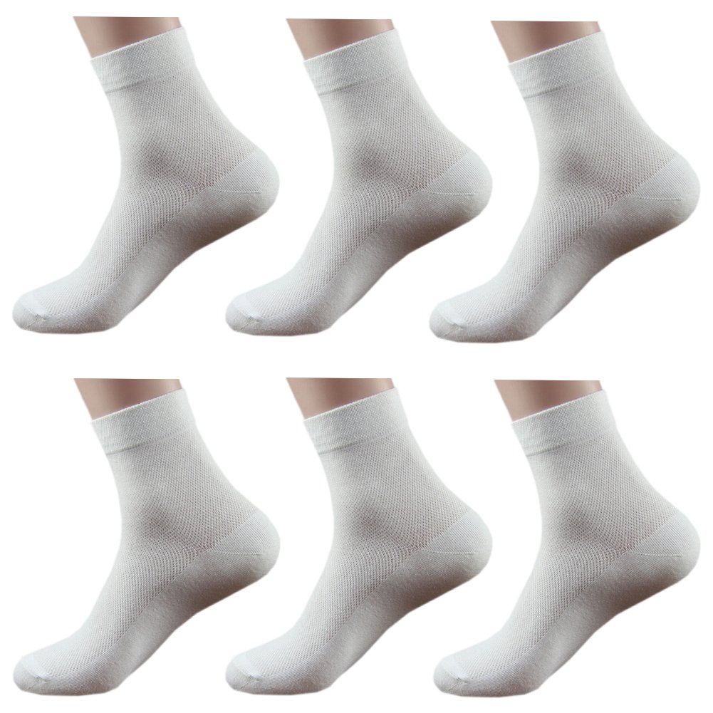 Men's Cotton Crew Socks - 6 Pack Thin Ankle Dress Socks for Business, Casual & Athletic Wear | Breathable Comfort for Office, Gym & Everyday Use