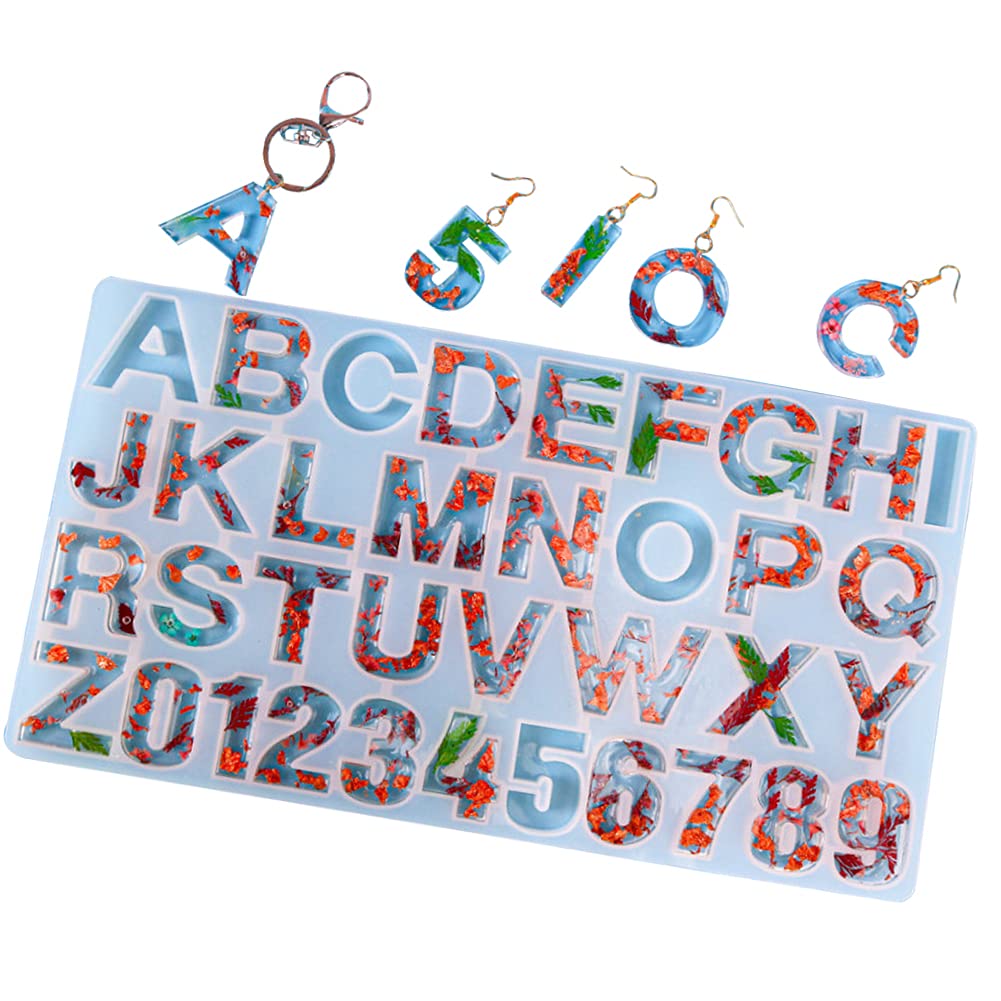 Backward Alphabet Silicone Molds for Resin Casting - DIY Letter Molds for Keychains, Jewelry & Home Decor - Perfect for Crafting Personalized Gifts & Resin Art Projects