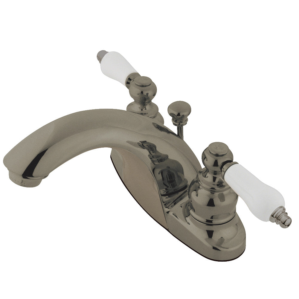 Kingston Brass KB7641PL 4-Inch Centerset Bathroom Faucet - Polished Nickel Finish for Vanity Sinks, Powder Rooms & Guest Bathrooms