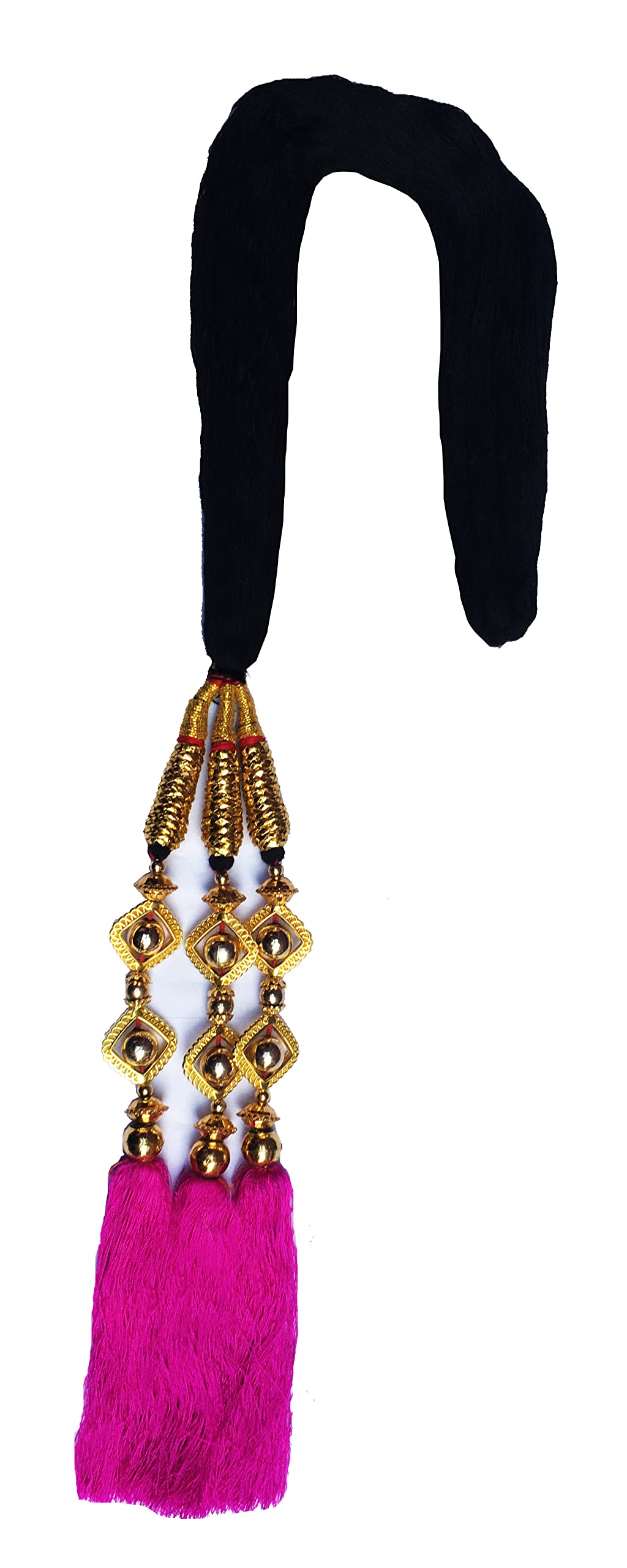 HARSHITANJAL Parandi Hair Extensions - Long Braided Hair Accessories for Women (HGS13P) - Perfect for Weddings, Parties & Everyday Styling