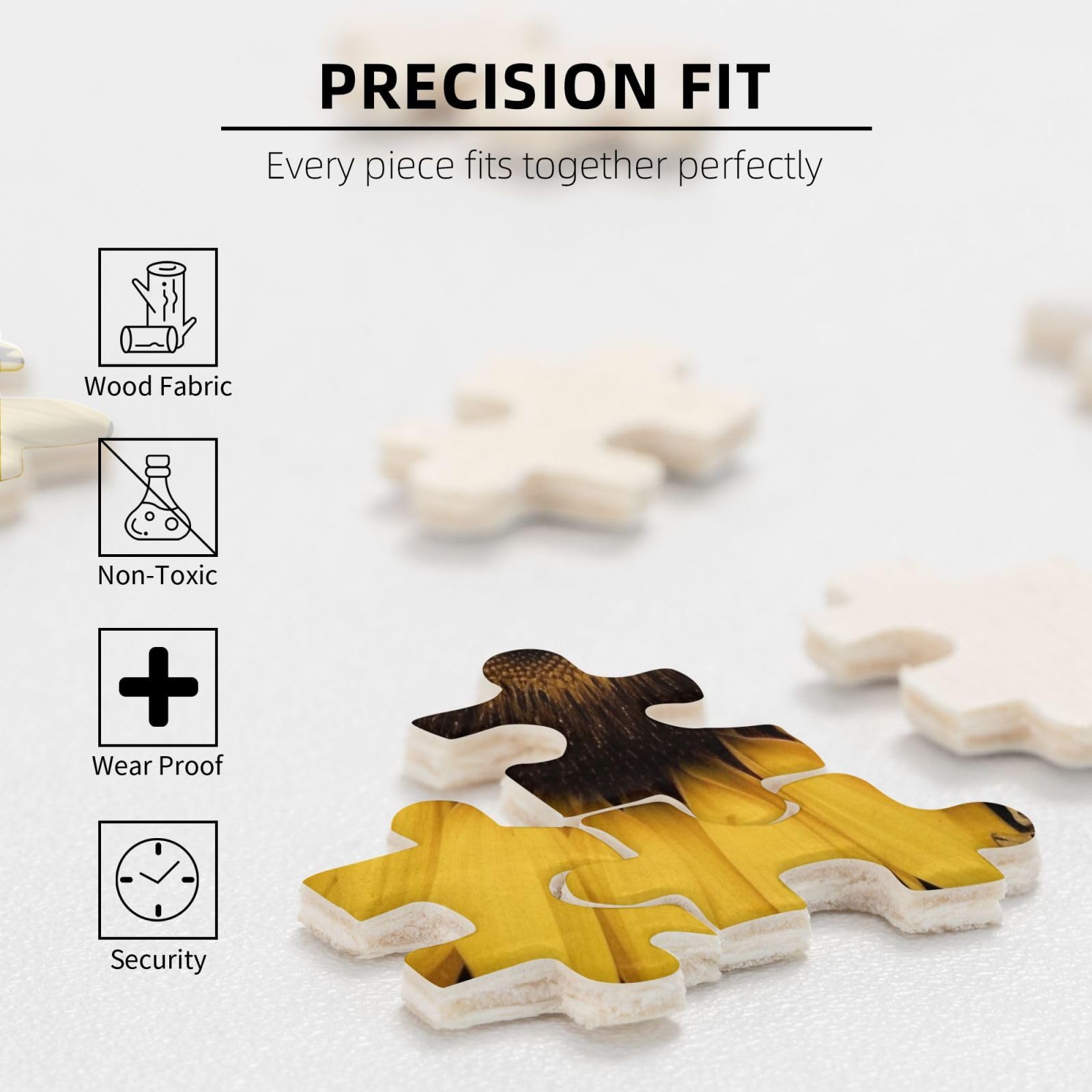 500-Piece Wooden Jigsaw Puzzle - Butterfly & Sunflower Personalized Photo Puzzle for Adults (20.4