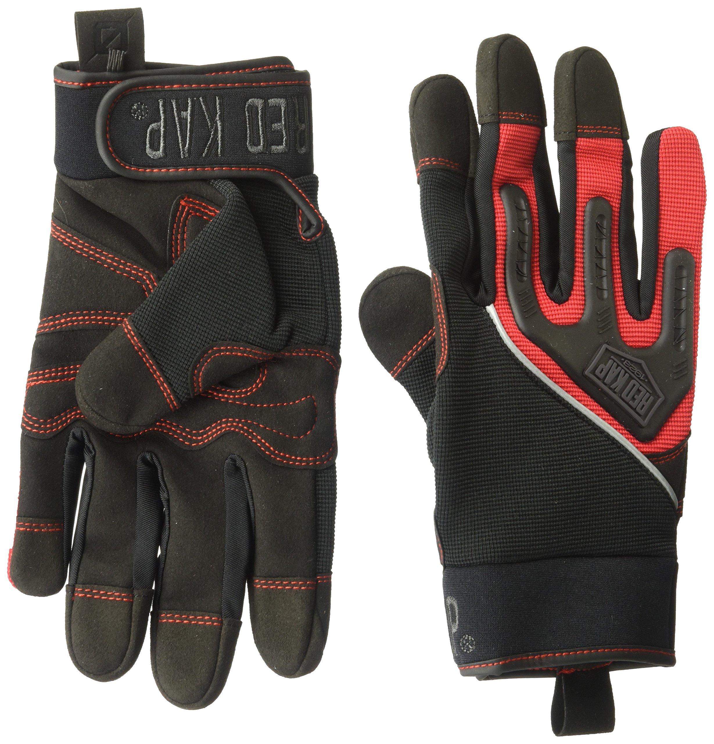 Red Kap Men's Technician Gloves - Durable Work Gloves for Mechanics, Construction & DIY Projects - Comfortable Grip & Protection for Hands (Pair) - Perfect for Auto Repair, Woodworking & Heavy Duty Tasks