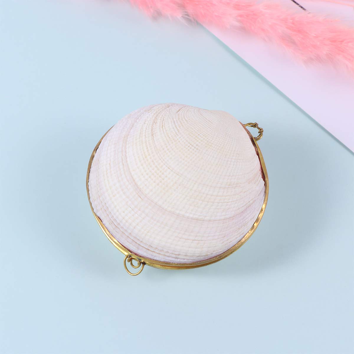 BESPORTBLE Handmade White Shell Jewelry Box - Small Jewelry Storage Case for Women, Girls Makeup Organizer & Decorative Gift Box | Perfect for Travel, Wedding Accessories & Home Decor