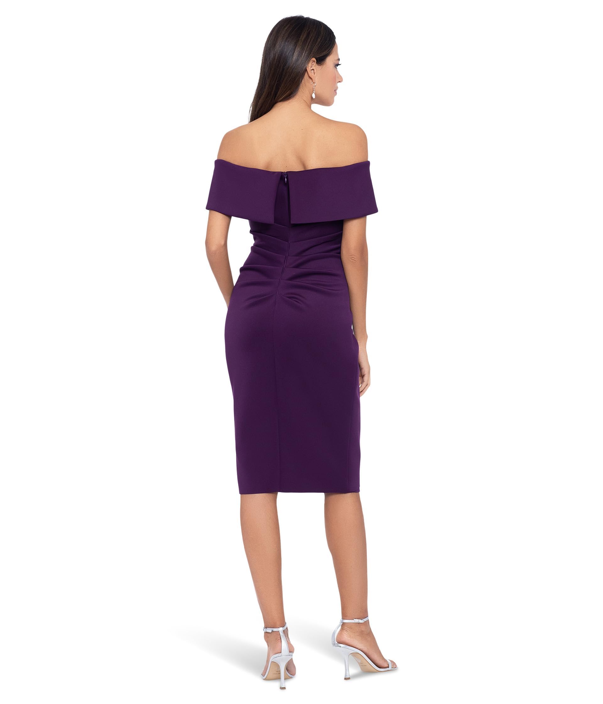 Xscape Women's Rosette Cocktail Dress - Elegant Party Dress for Evening Events, Weddings & Special Occasions | Floral Lace Applique & Flattering Fit
