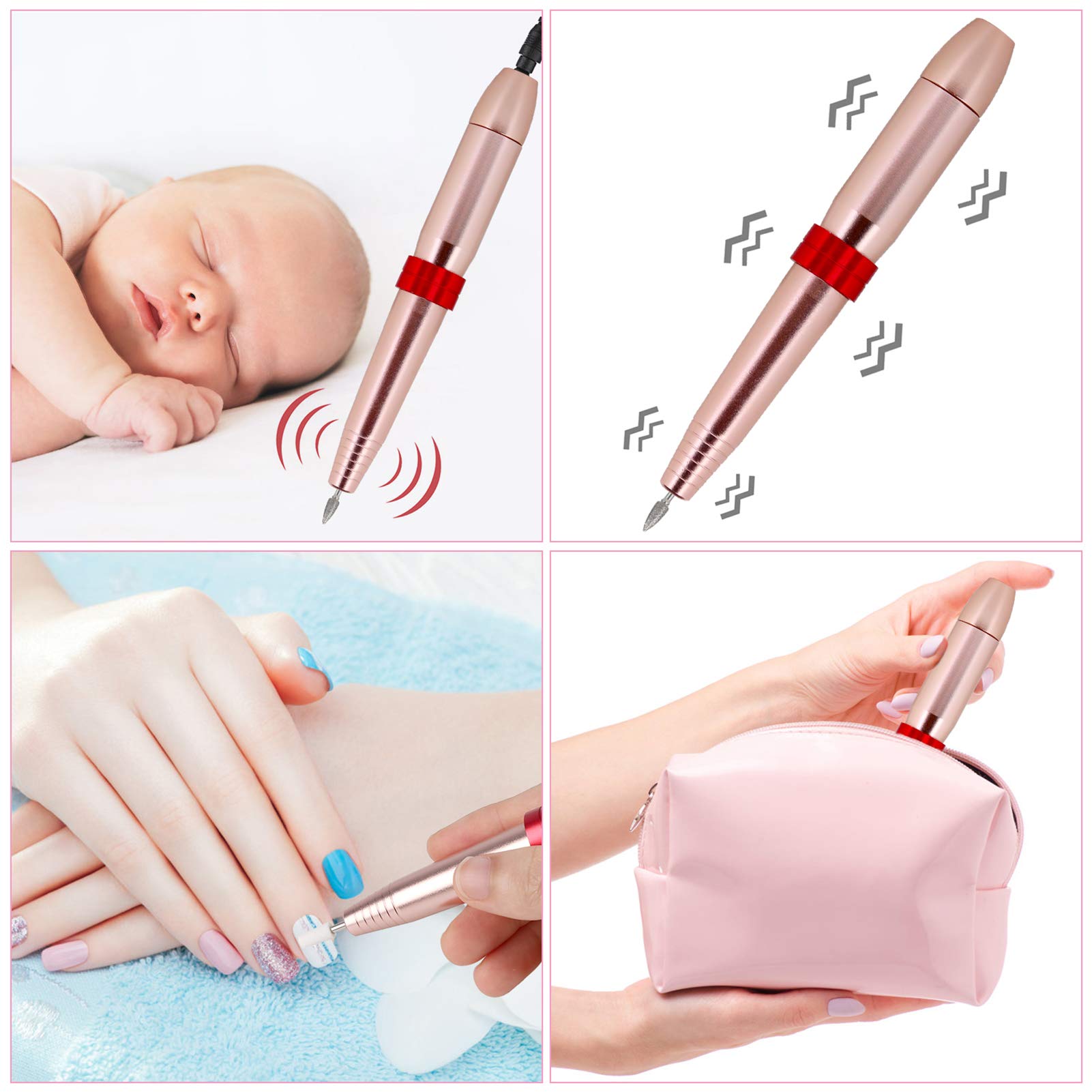 Professional SOWUNO Nail Drill Kit - Electric Manicure & Pedicure Set for Nail Care, Toenail Trimming & Nail Art - Perfect for Home Salon, Nail Technicians & DIY Beauty Enthusiasts
