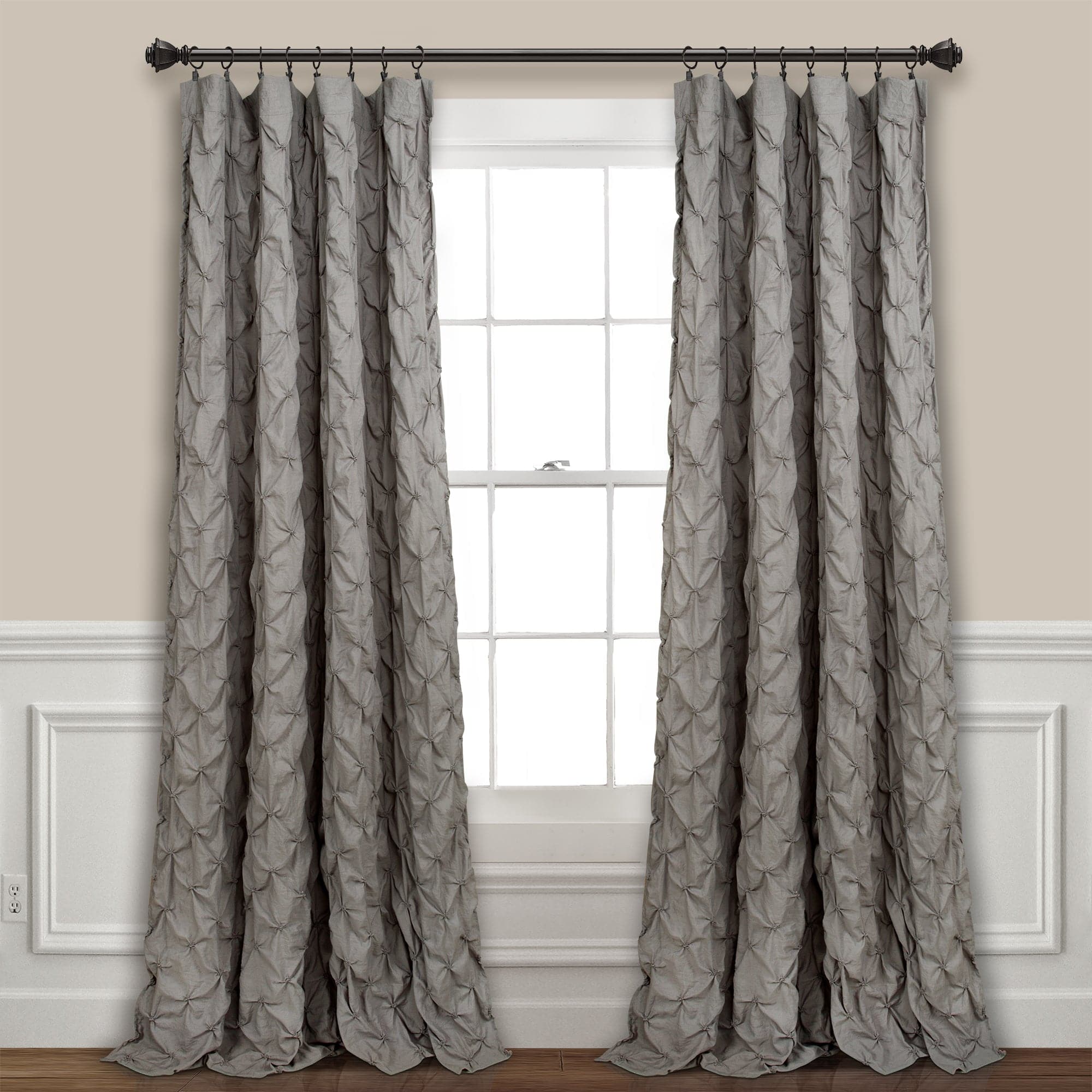 Ravello Pintuck Window Curtain Panel - Elegant Textured Drapes for Living Room, Bedroom & Dining Room - Light Filtering Sheer Curtains with Premium Fabric - Home Decor & Interior Design Essentials