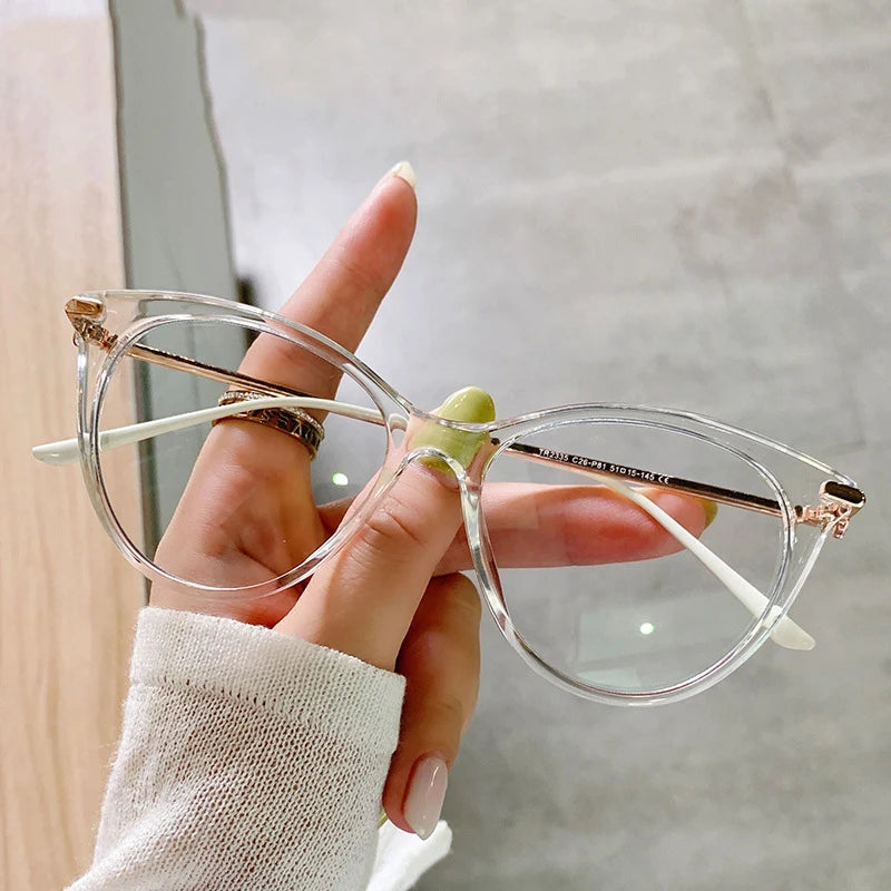 Bclear Women's Full Rim Cat Eye Acetate Alloy Eyeglasses WD810 - Stylish Reading Glasses for Work, Office & Everyday Fashion Accessory