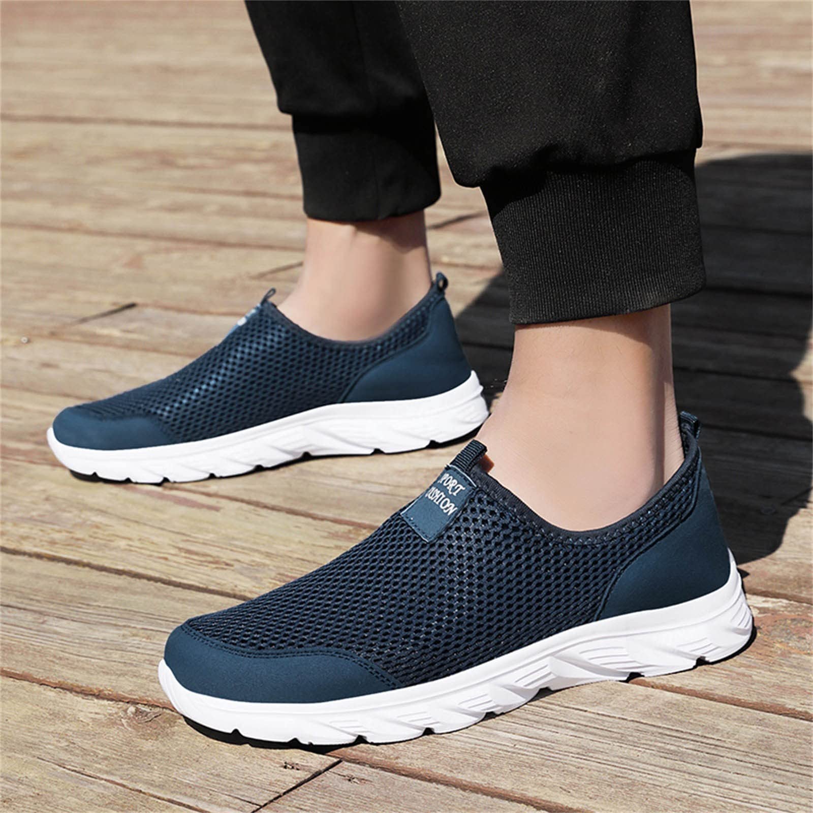 Women's Slip-On Loafers - Comfortable Lace-Free Walking Shoes for Casual Wear, Tennis & Daily Activities | Black & Brown Sneaker Style Slip-Ons for Work, Travel & Errands