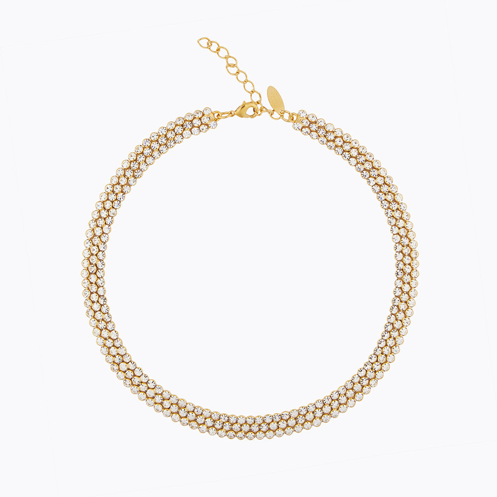 Elegant Siri Choker Necklace with Sparkling Crystals | Women's Fashion Jewelry for Parties, Weddings & Date Nights