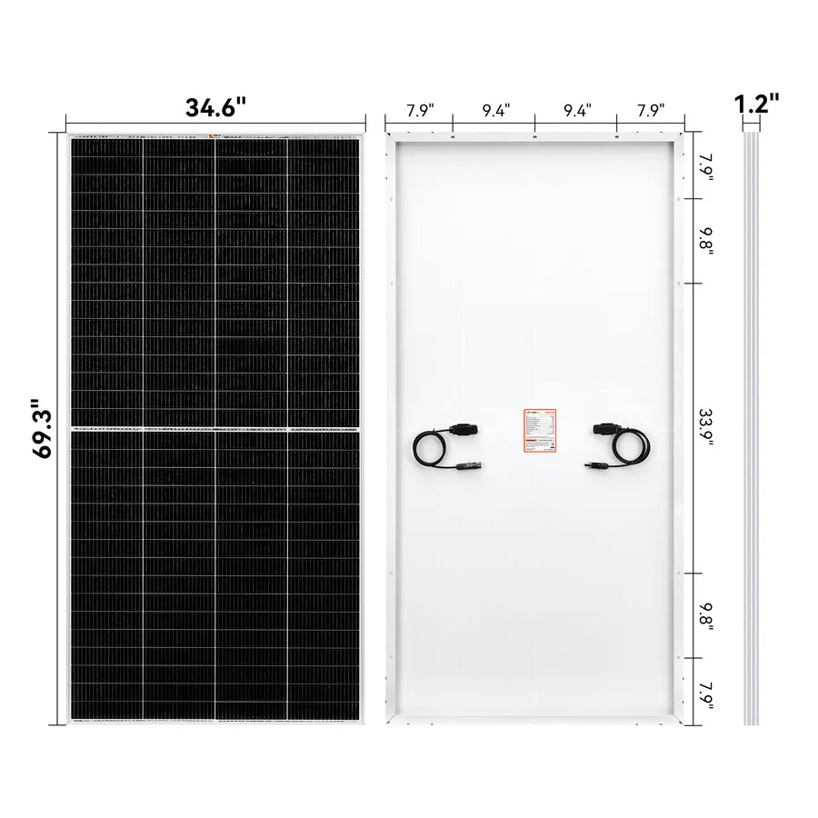 Rich Solar MEGA 335 Watt Monocrystalline Solar Panel - High Efficiency Solar Panel for Home, RV, Boat & Off-Grid Power - Perfect for Camping, Emergency Backup & Renewable Energy Systems