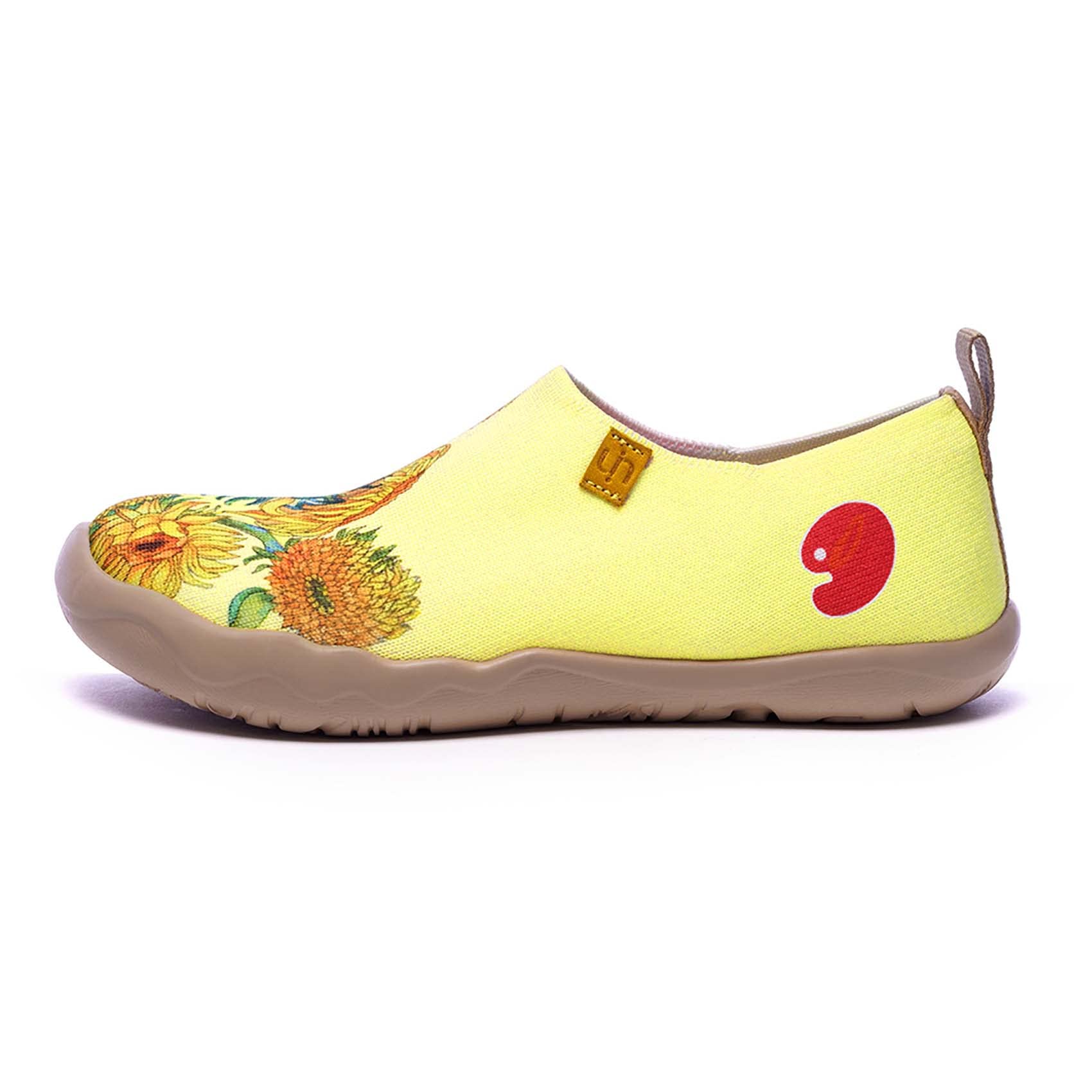 UIN Women's Slip On Sneakers - Comfortable Knitted Loafers with Artistic Paint Design for Casual Walking | Perfect for Work, Travel & Everyday Wear