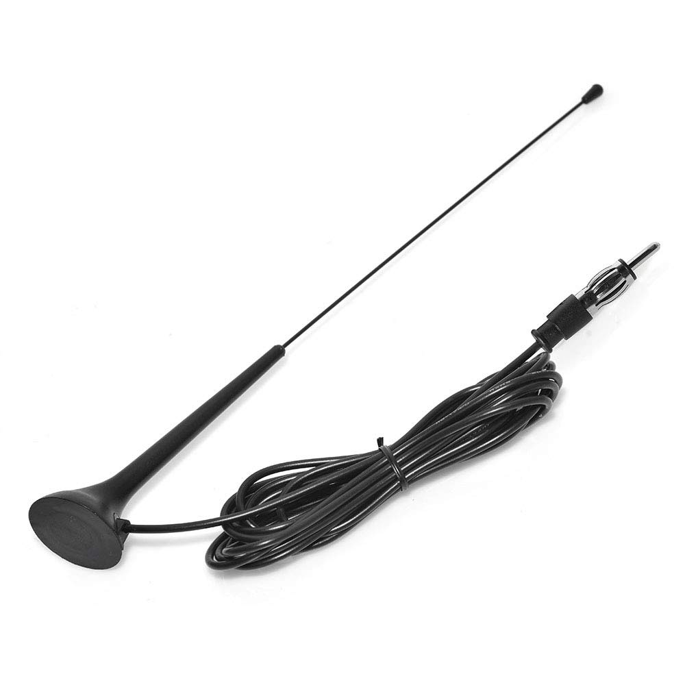 Bingfu Universal Magnetic Base Car Antenna - AM/FM Radio Antenna with DIN Plug for Vehicle, Truck, SUV, RV, Marine Boat - Compatible with Car Stereo, Audio Head Unit, CD & Media Receiver | Improved Signal Reception for Road Trips & Off-Road Adventures