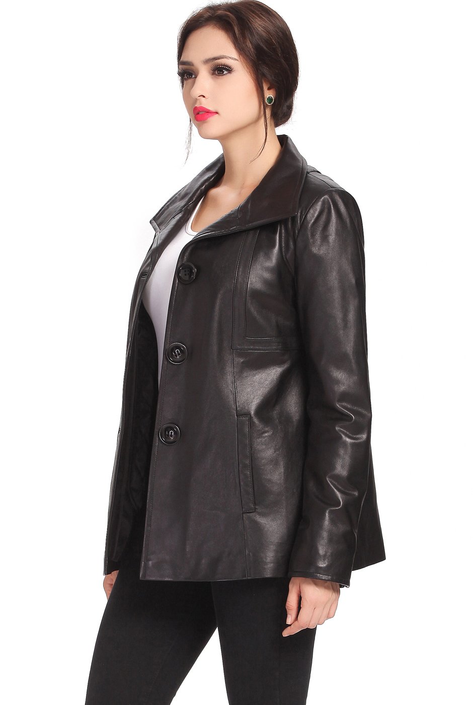 BGSD Women's Evelyn Lambskin Leather Jacket - Genuine Soft Leather, Plus Size & Petite Options Available | Perfect for Casual Outings, Date Nights & Fall Fashion Layering