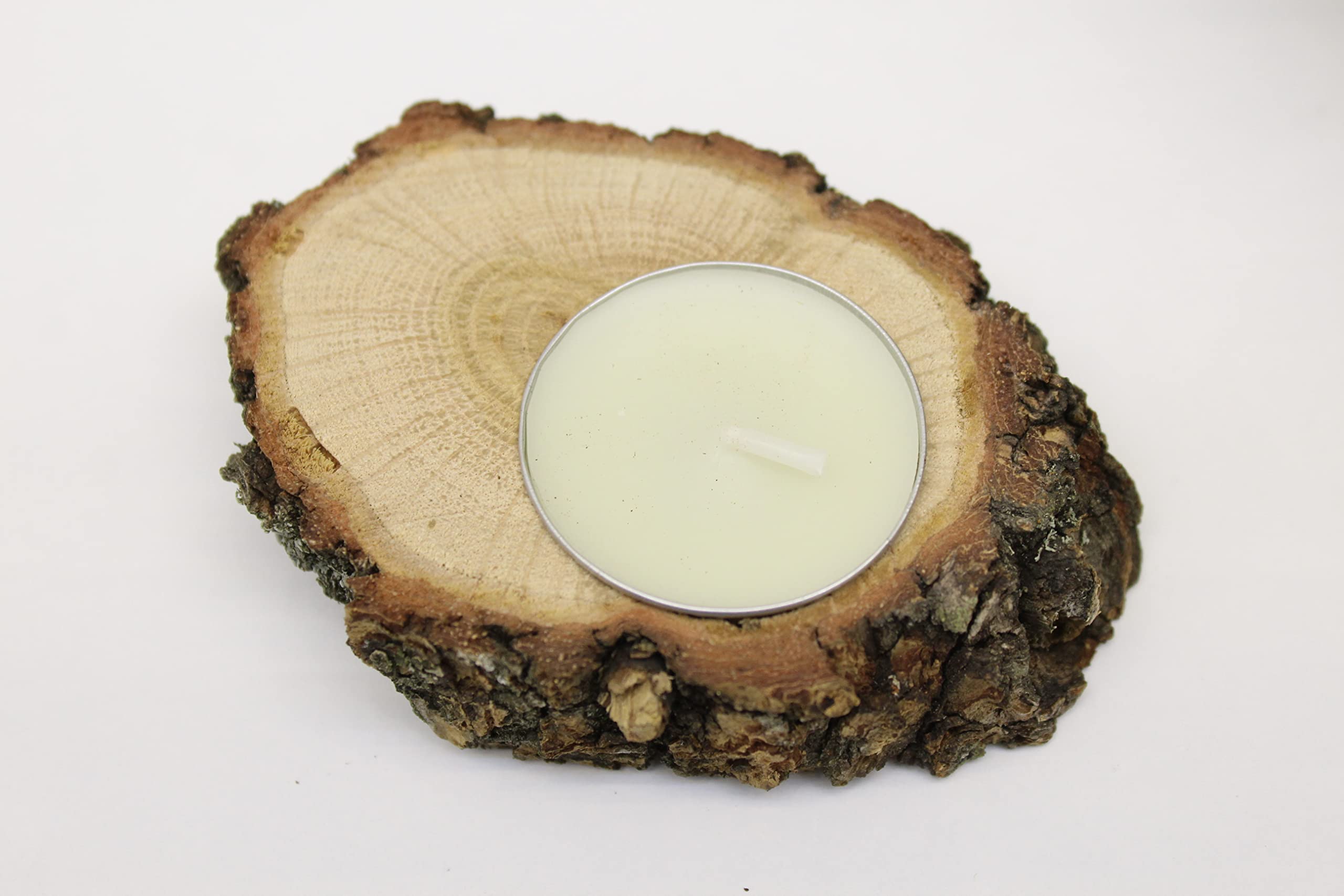 50 Pcs Wooden Tealight Candle Holders - Rustic Log Candle Holders for Wedding Centerpieces, Party Decor & Home Decor - Perfect for Weddings, Christmas, Thanksgiving & Romantic Ambiance