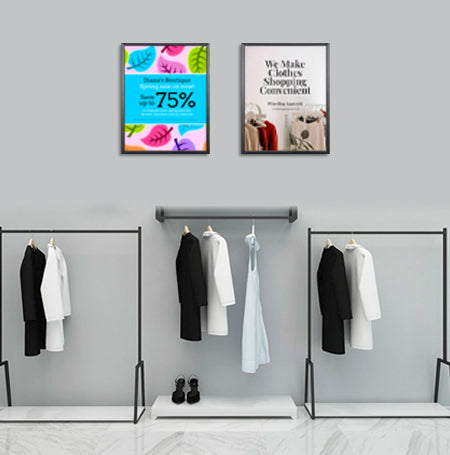 12x12 Poster Frame - SwingFrame Wide Face Display for Art, Photos & Posters - Perfect for Home, Office & Gallery Decor