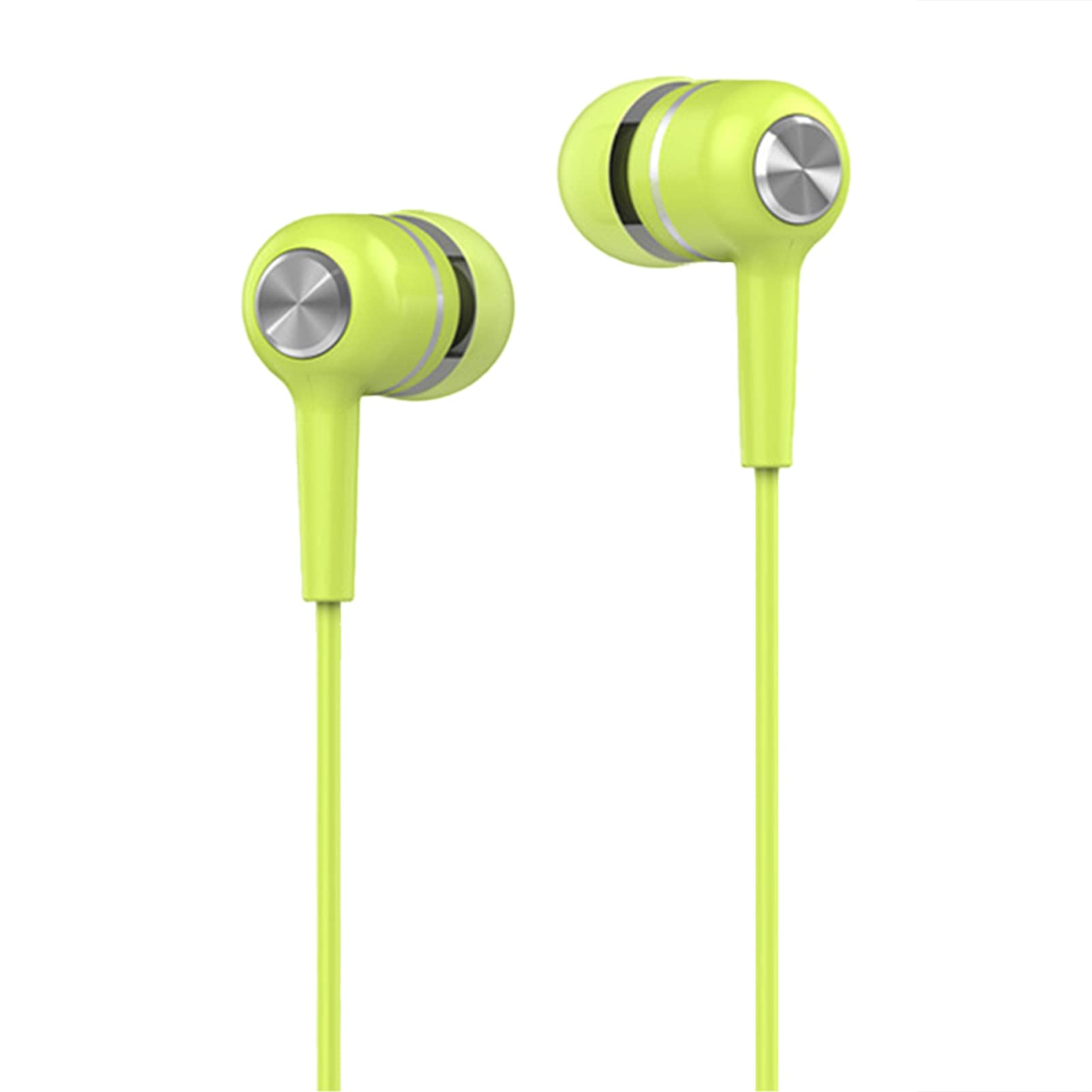 HEART SPEAKER Wired In-Ear Headphones with Microphone - High Tenacity Noise Isolating Earbuds for iPhone, Android, MP3 Players (Green) - Perfect for Commuting, Workouts & Music Lovers
