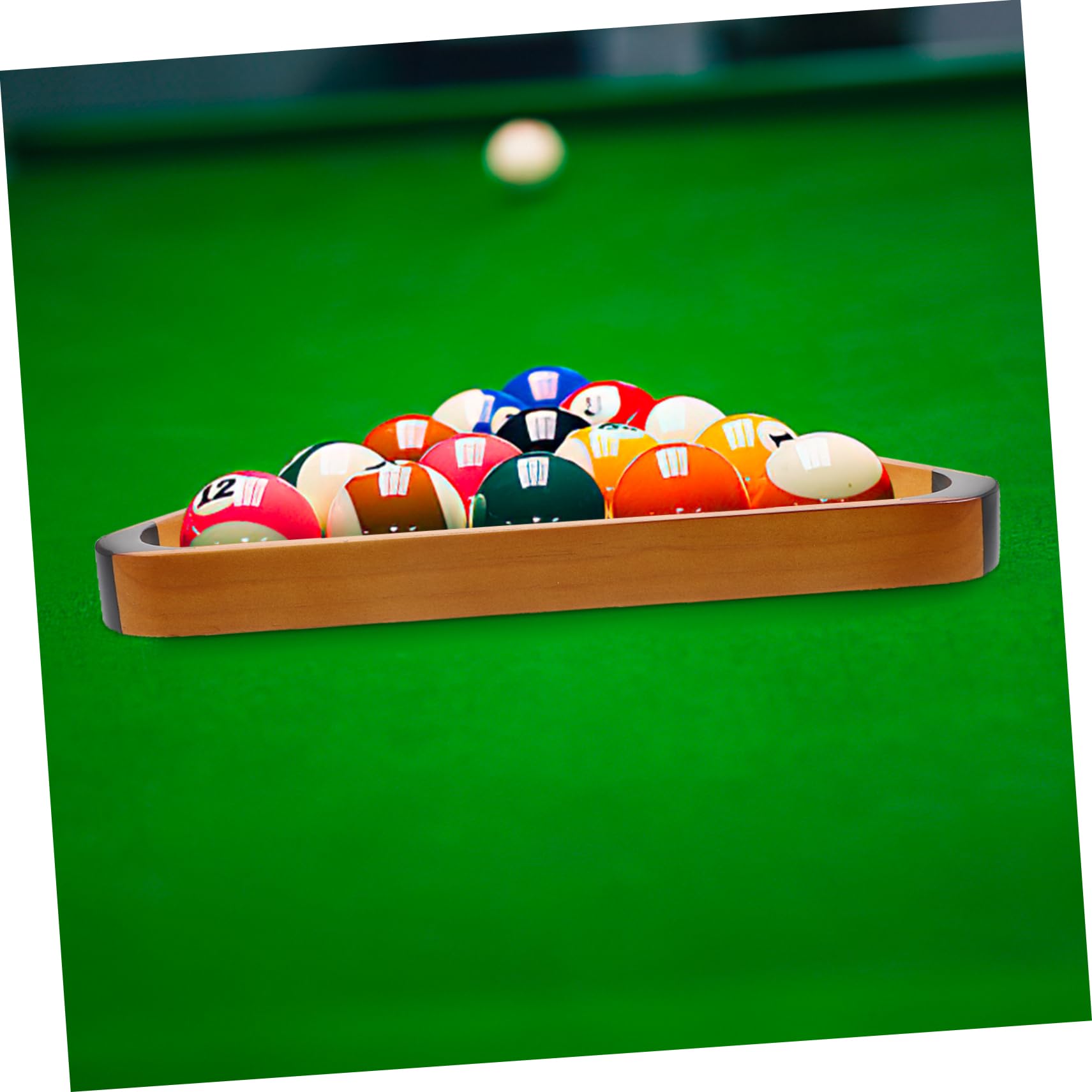 Premium Pine Wood Billiard Ball Rack - Heavy Duty Pool Table Accessory for 8-Ball & 9-Ball Games | Tournament Quality Billiards Equipment with Tripod Design | Perfect for Home Game Rooms, Bars, and Pool Halls